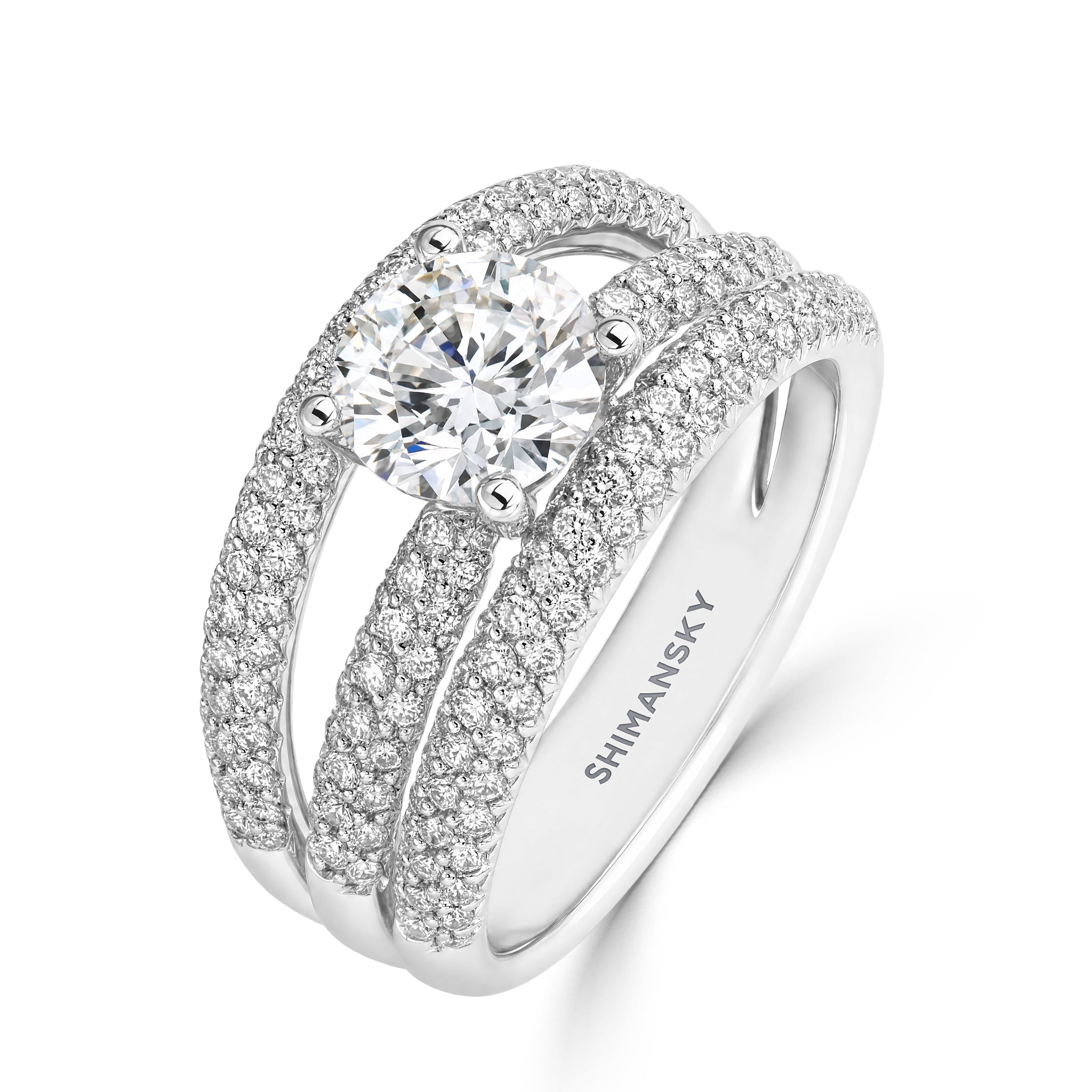Eight Hearts Diamond Pavé Dress Ring