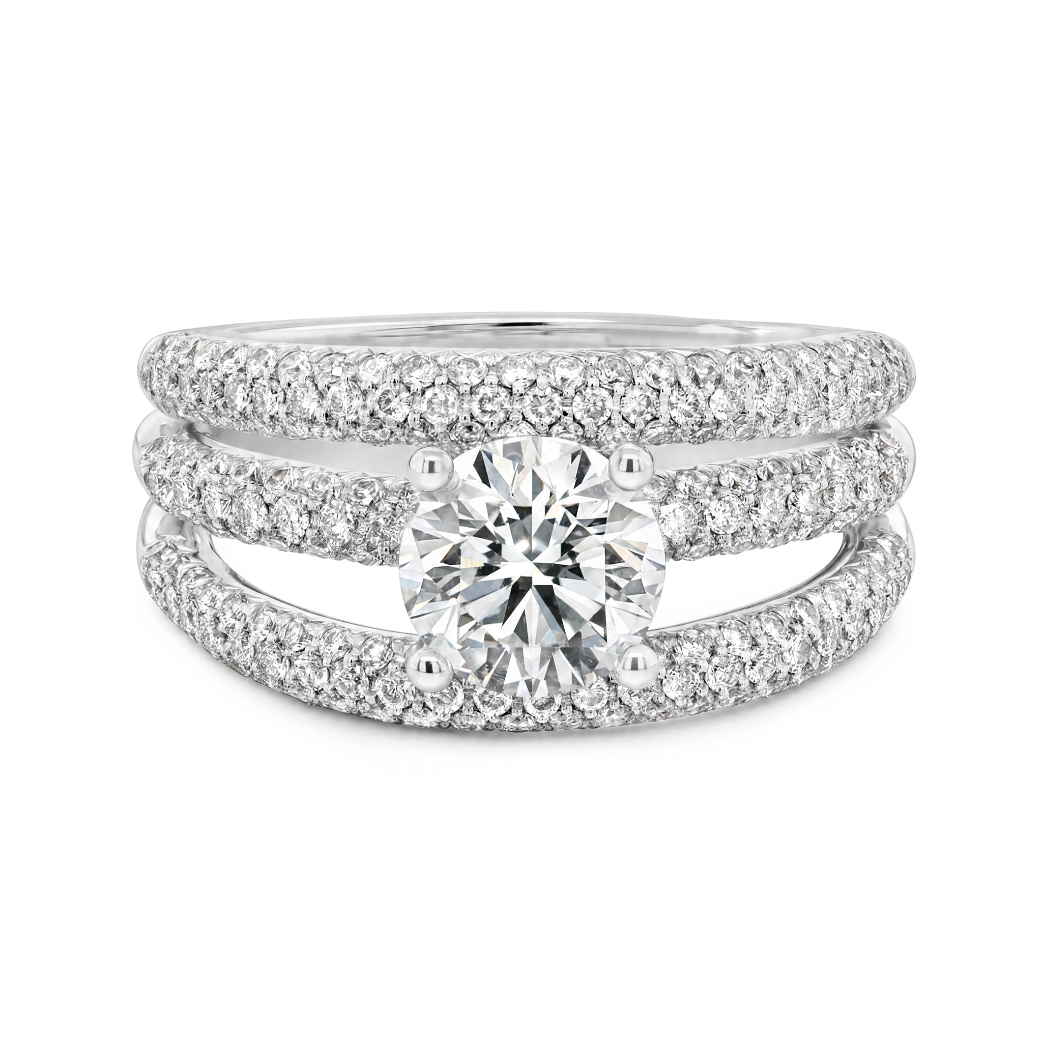 Eight Hearts Diamond Pavé Dress Ring