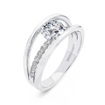 Evolym Microset Eight Hearts Engagement Ring