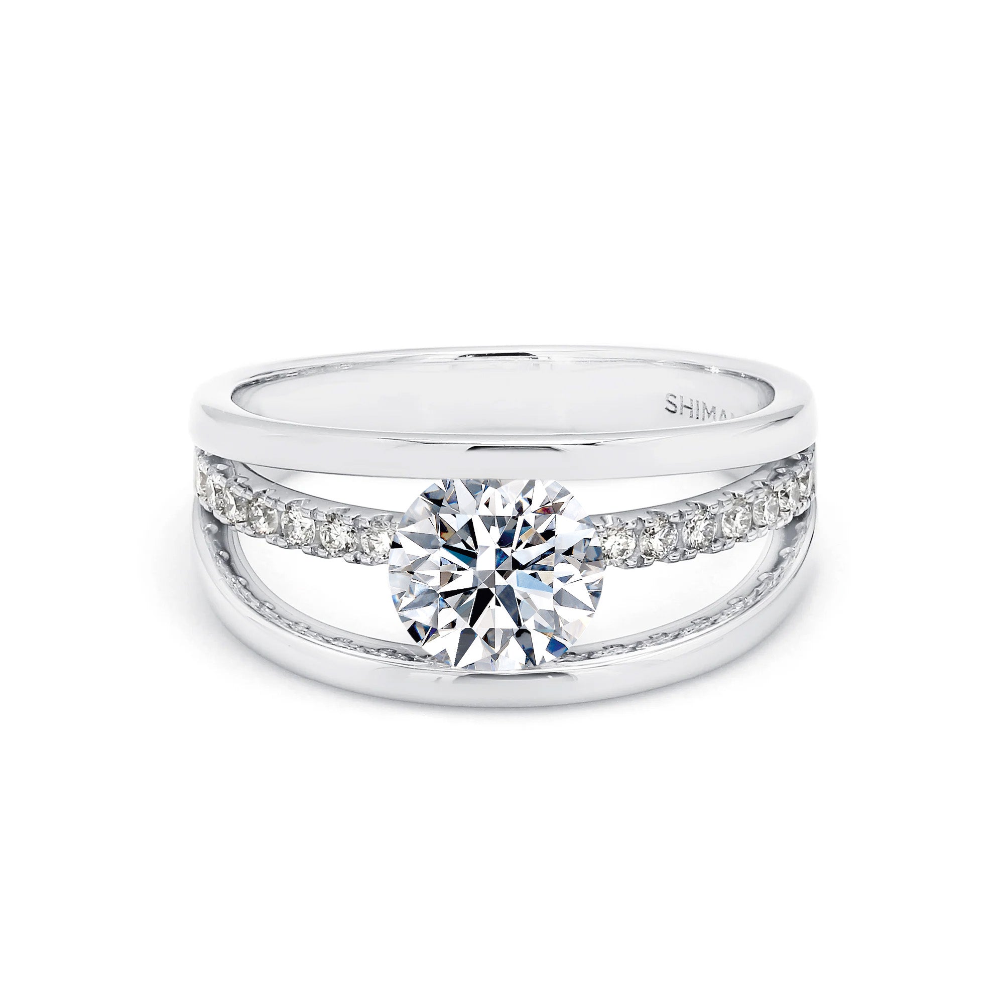 Evolym Microset Eight Hearts Engagement Ring