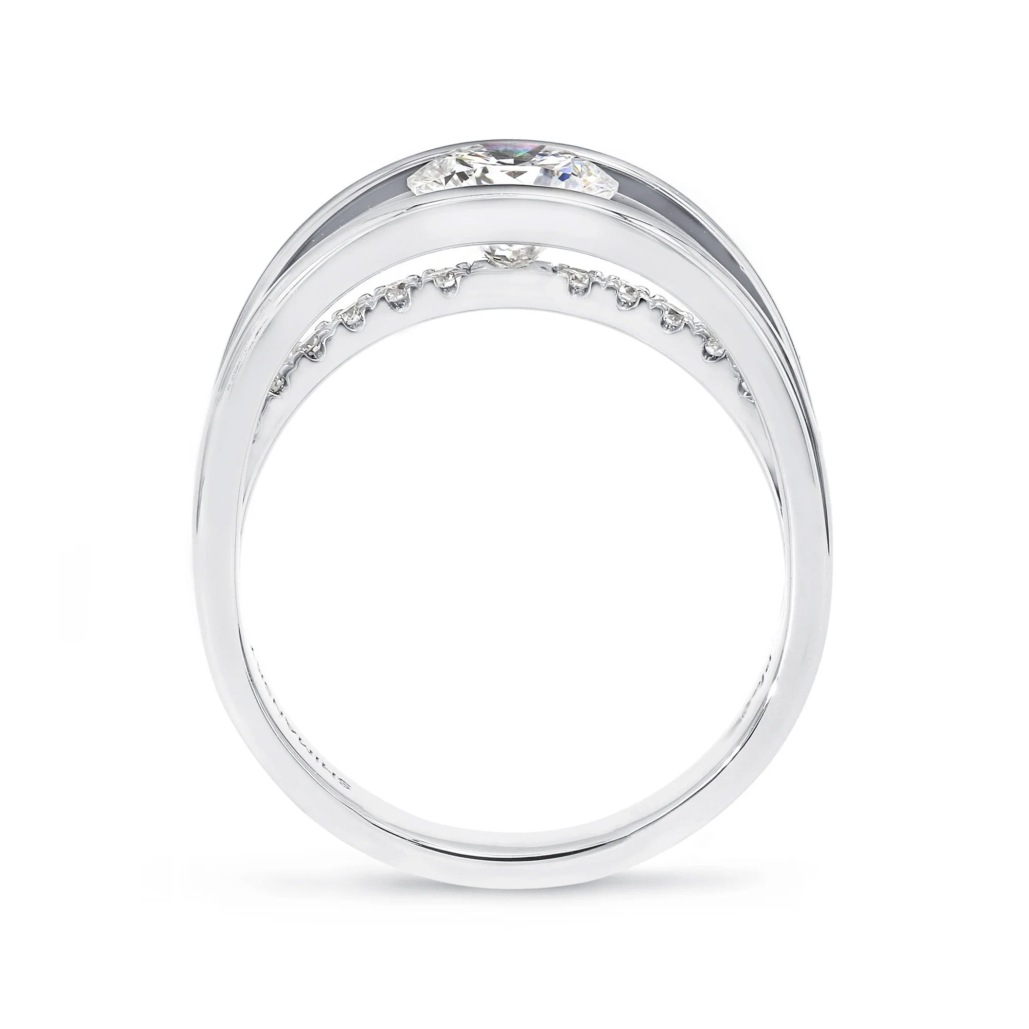 Evolym Microset Eight Hearts Engagement Ring