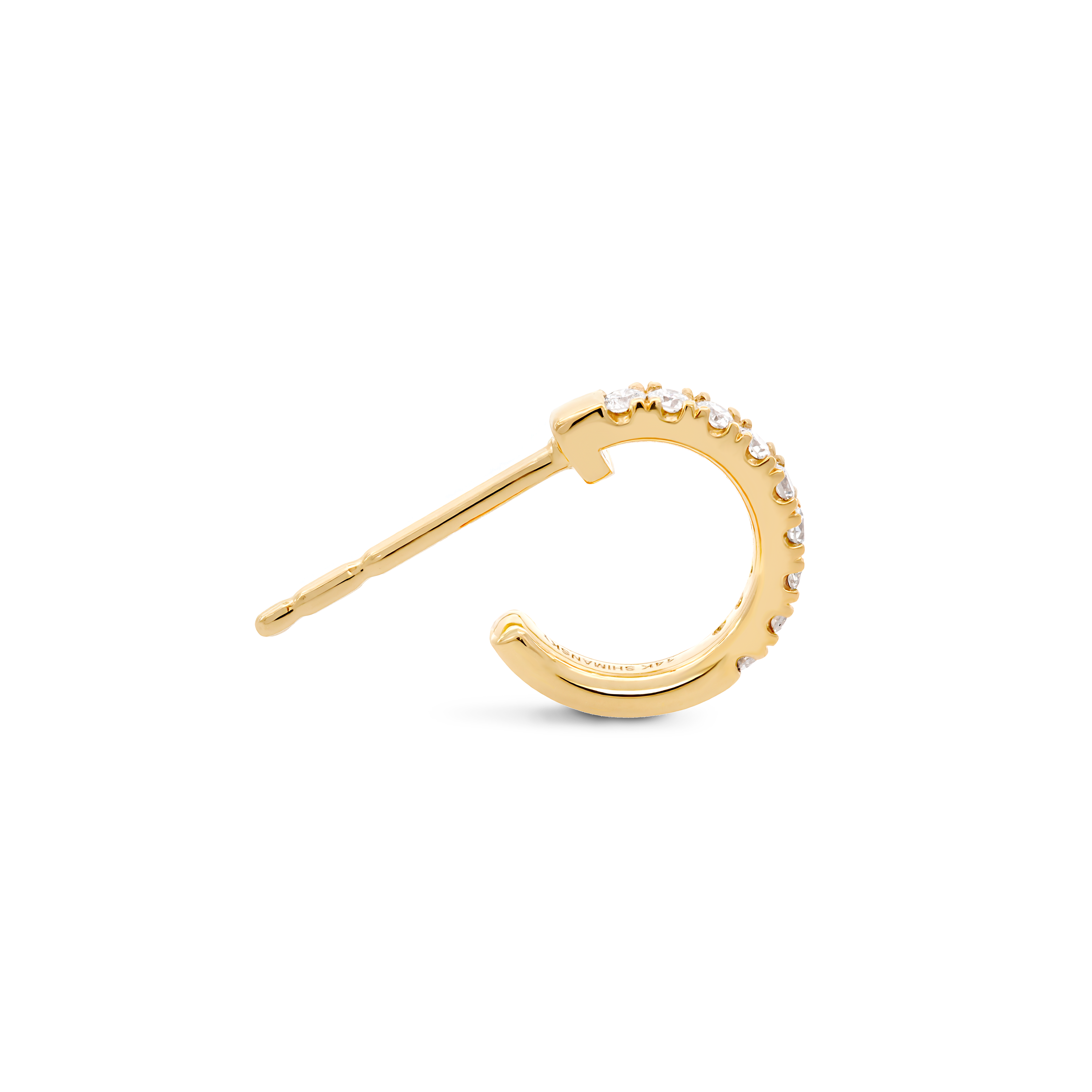 Microset Diamond Hoop Earrings