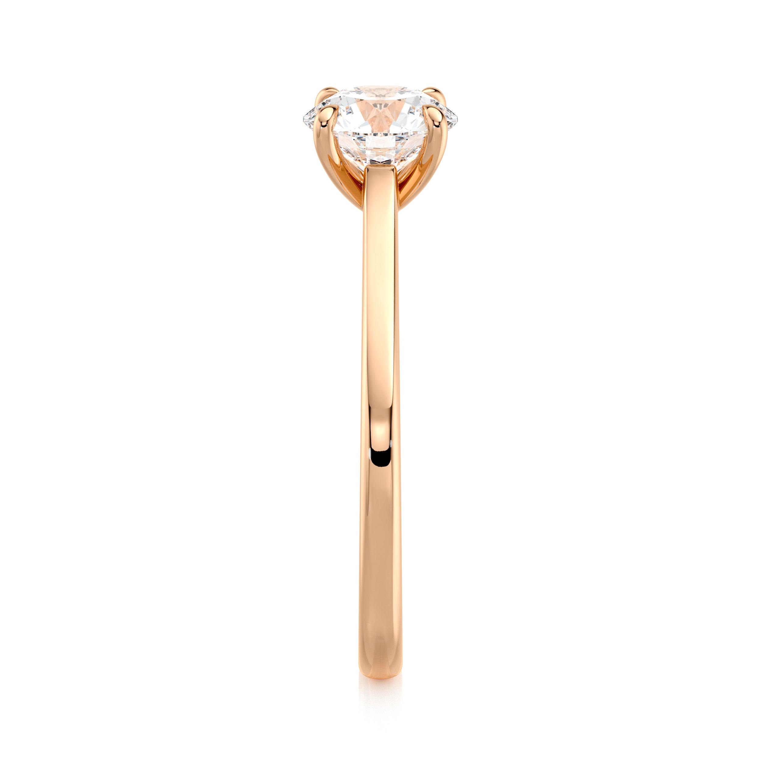 Raised Victoria Solitaire Diamond Ring