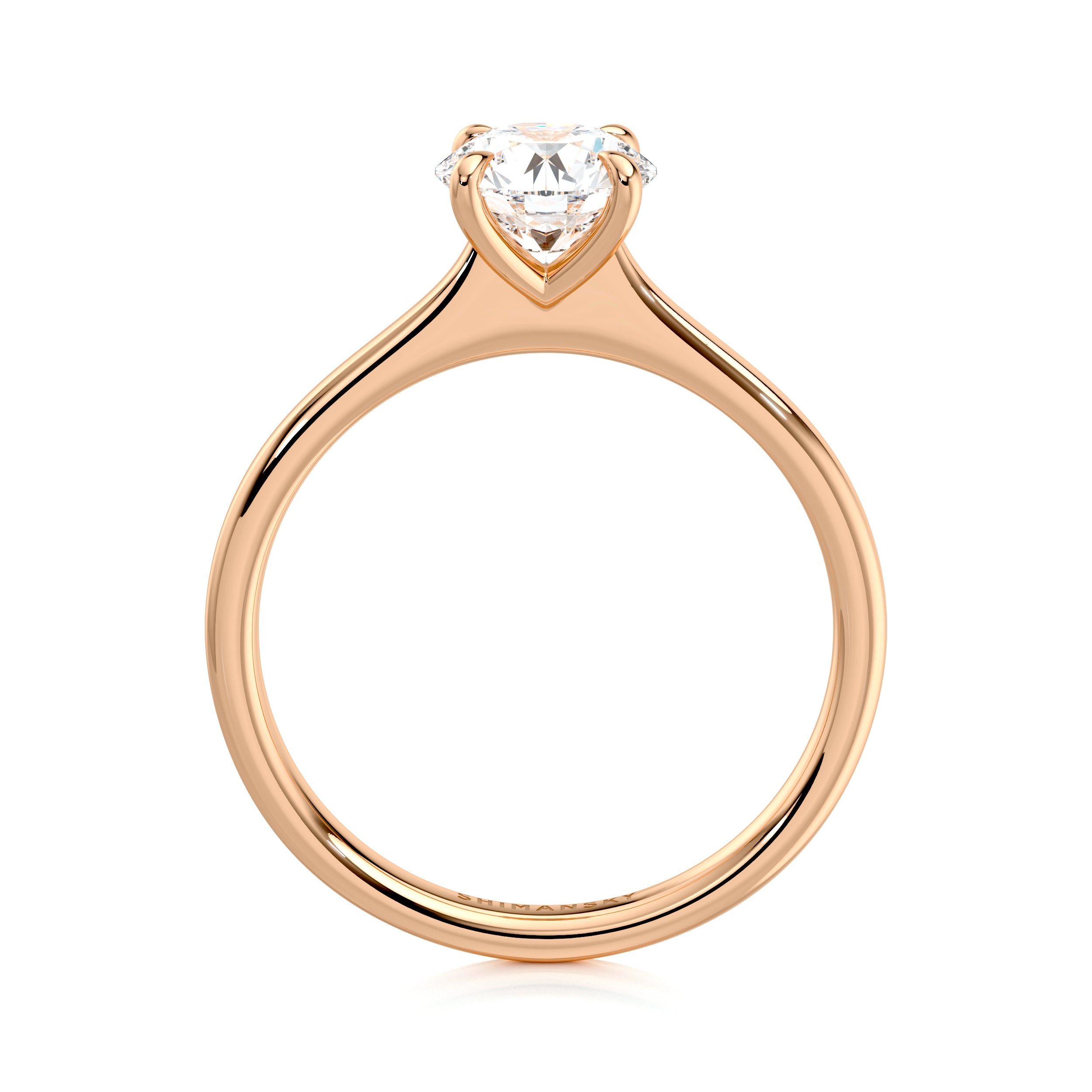 Raised Victoria Solitaire Diamond Ring