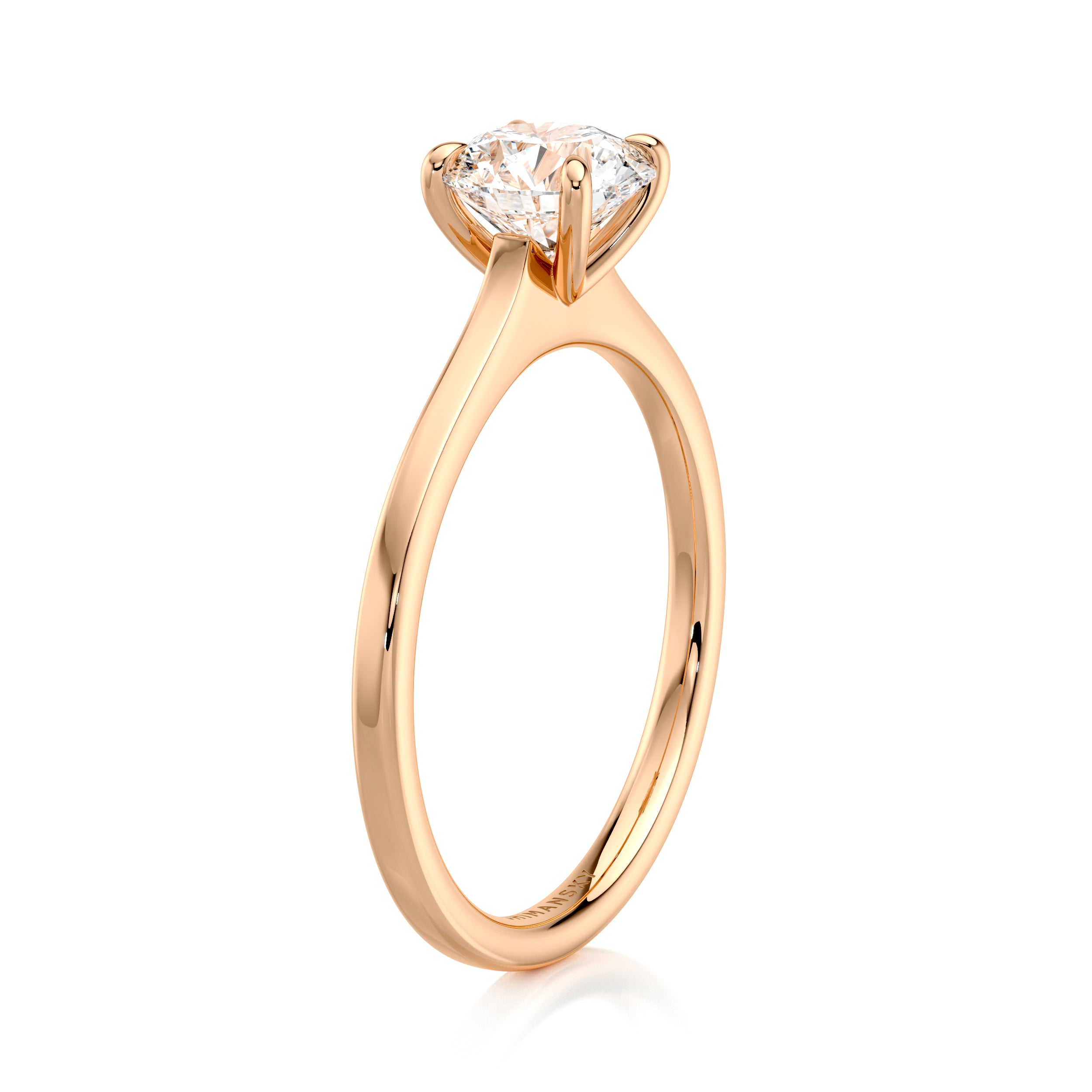 Raised Victoria Solitaire Diamond Ring