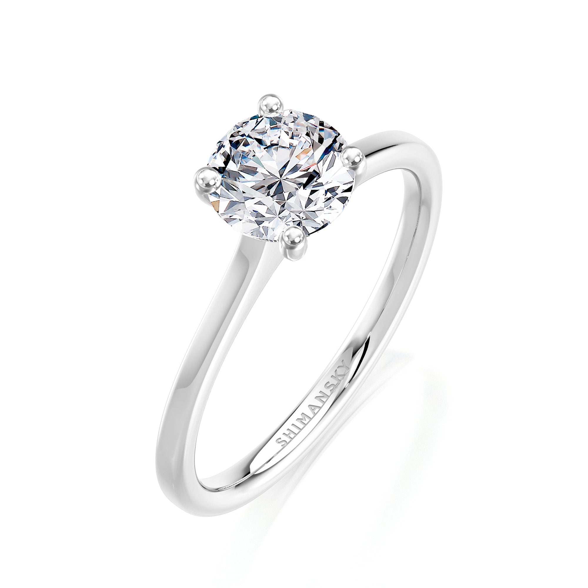 Raised Victoria Solitaire Eight Hearts Ring
