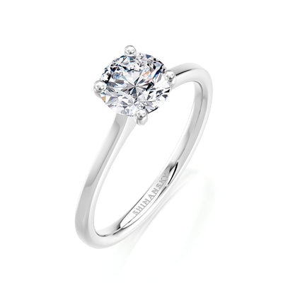 Raised Victoria Solitaire Eight Hearts Ring