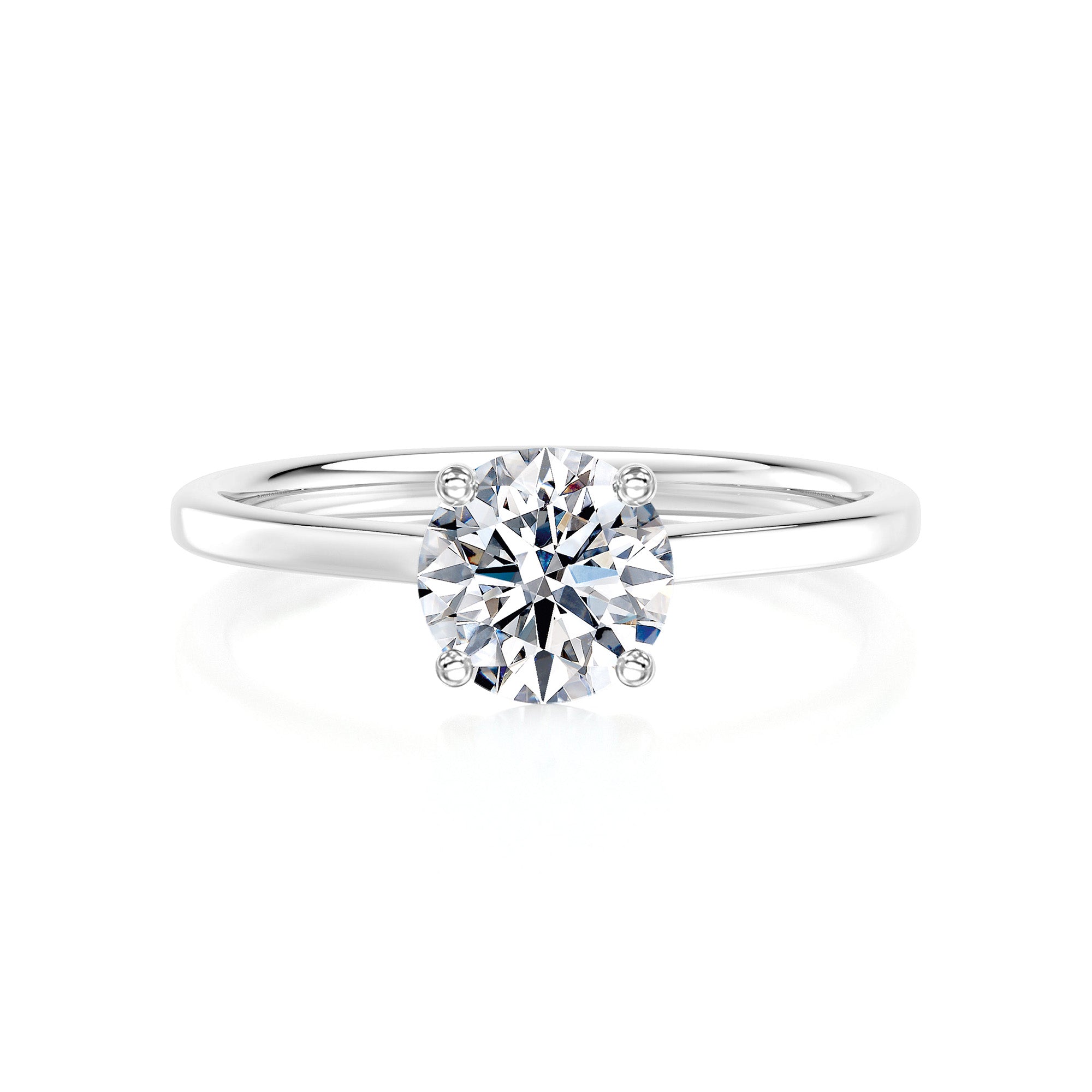 Raised Victoria Solitaire Eight Hearts Ring