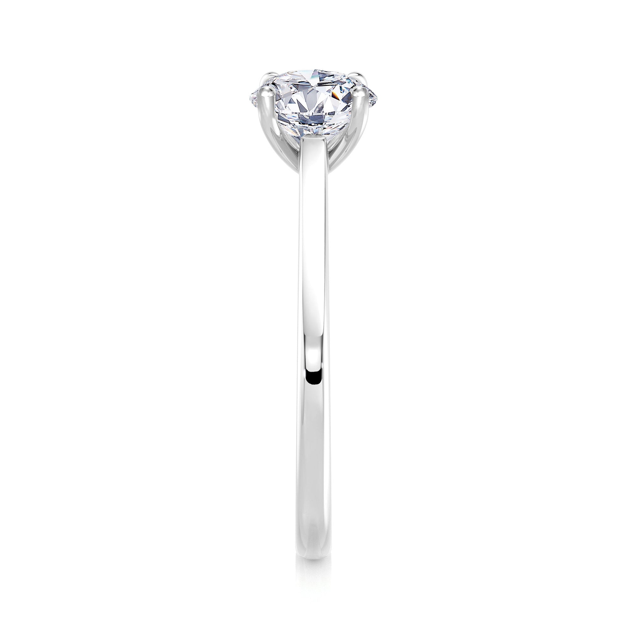 Raised Victoria Solitaire Eight Hearts Ring
