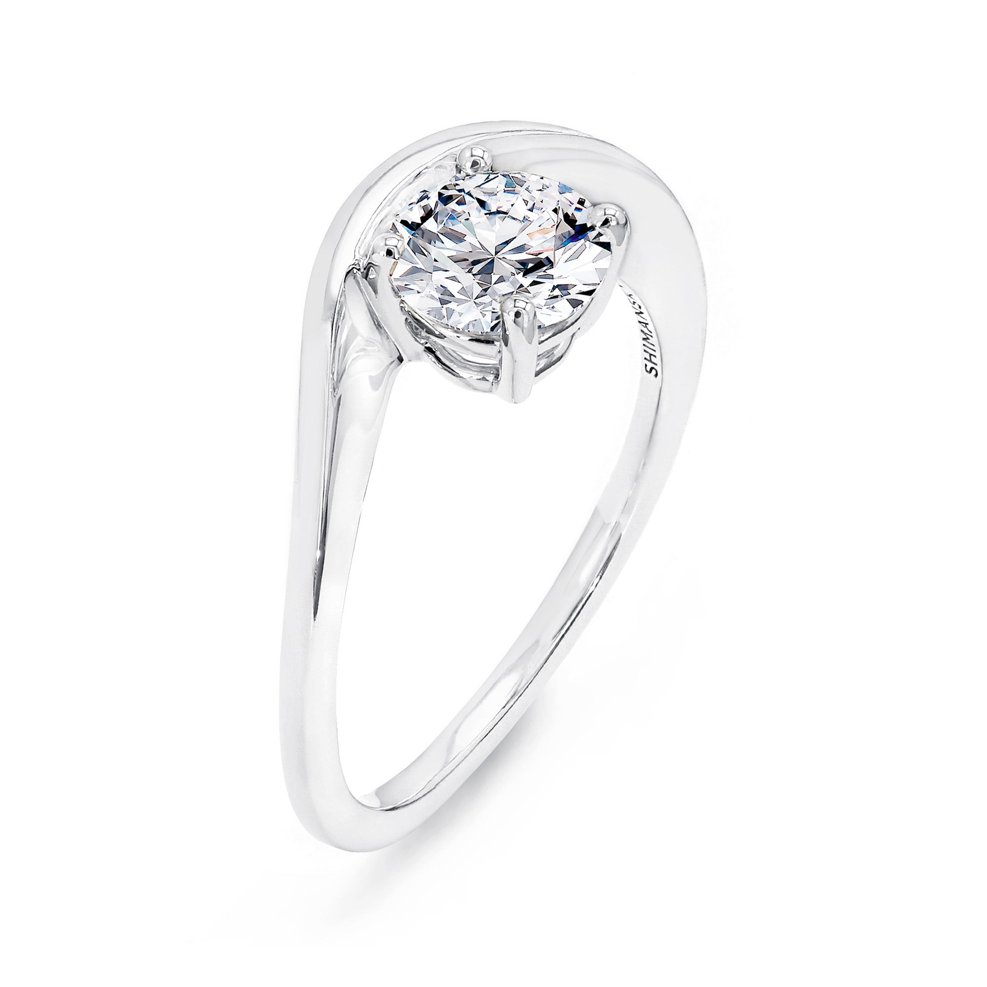Silhoutte Eight Hearts Engagement Ring