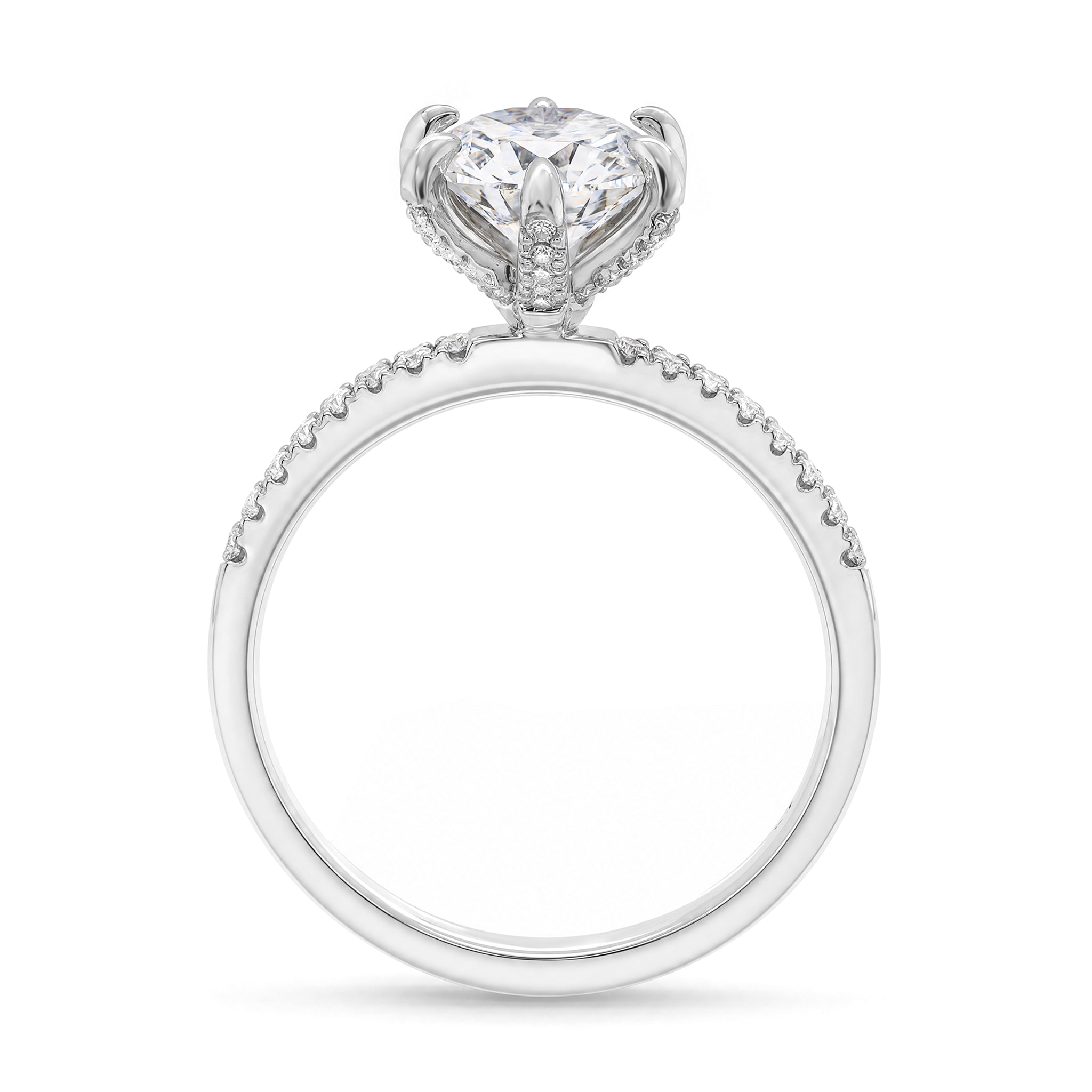 Eight Hearts Diamond Microset Ring