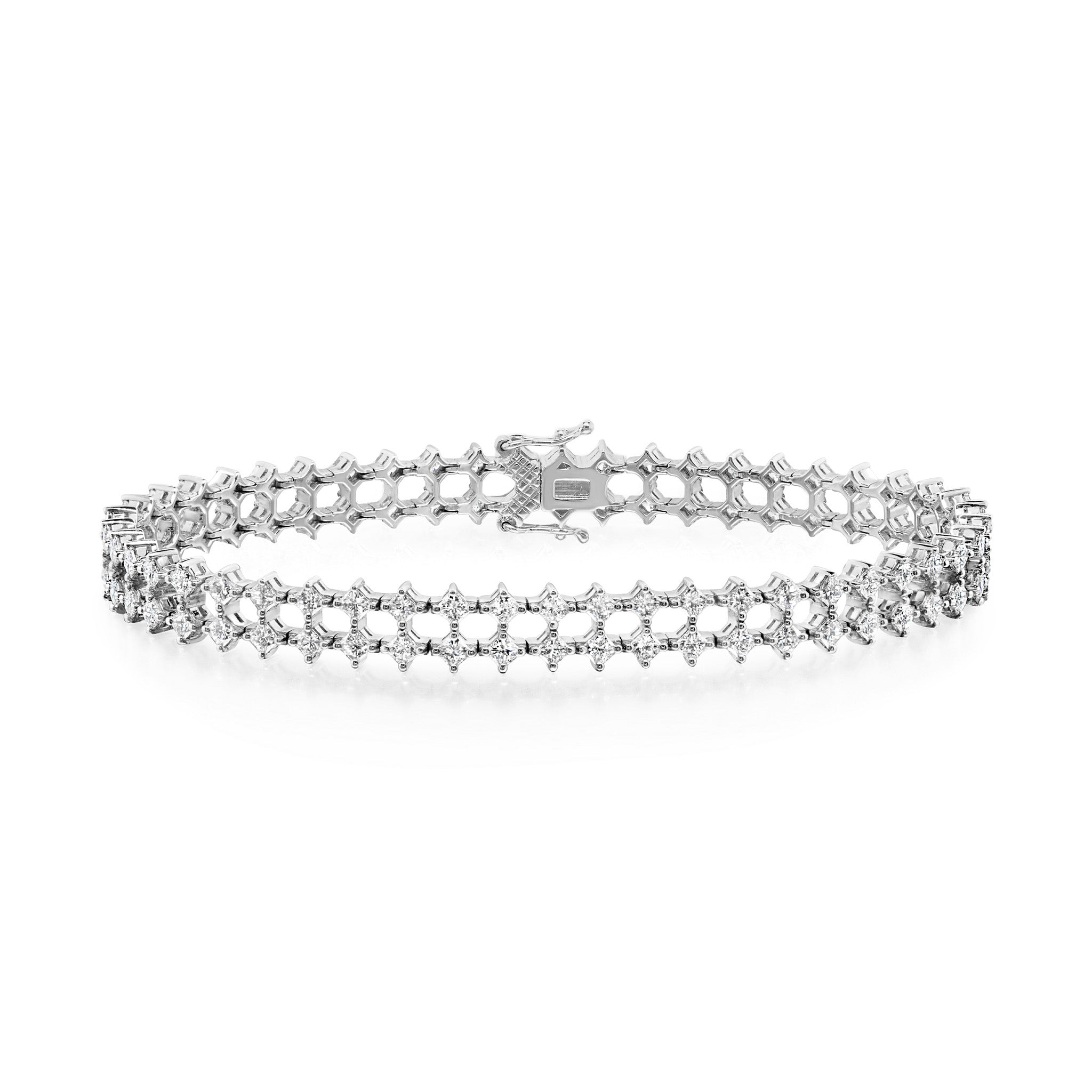 My Girl Diamond Double Row Diagonal Bracelet