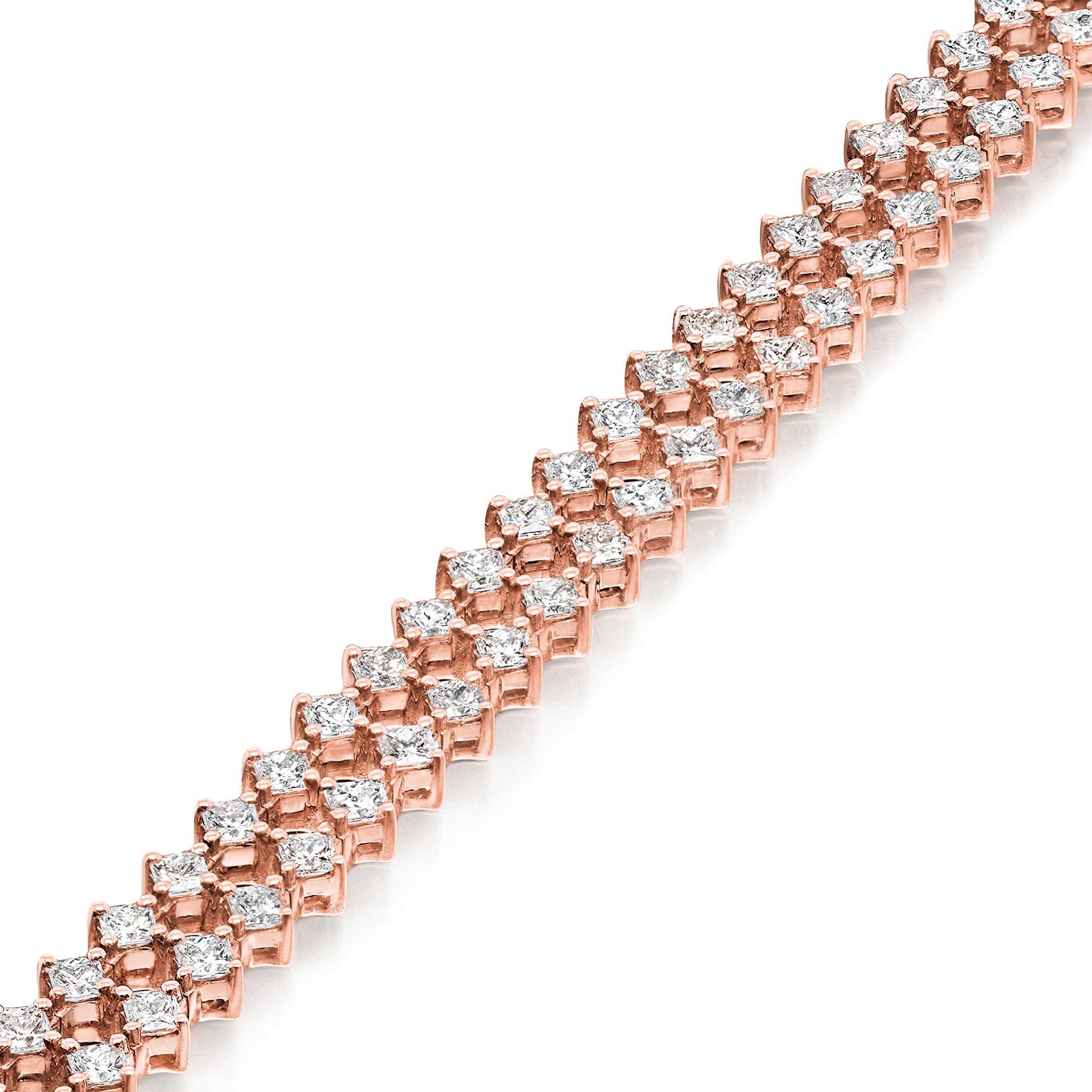 My Girl Diamond Double Row Diagonal Bracelet