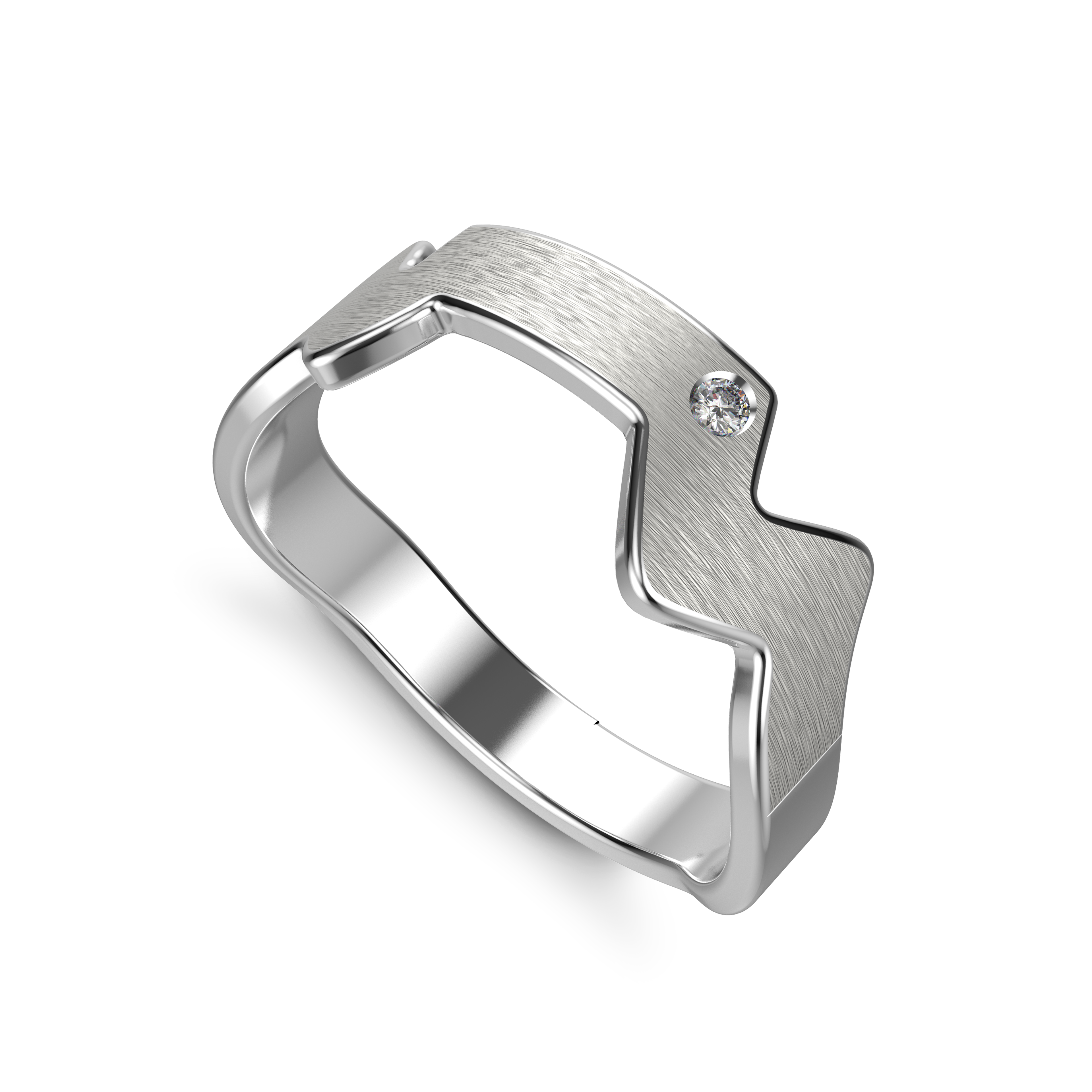 Table Mountain Gents Single Diamond Ring