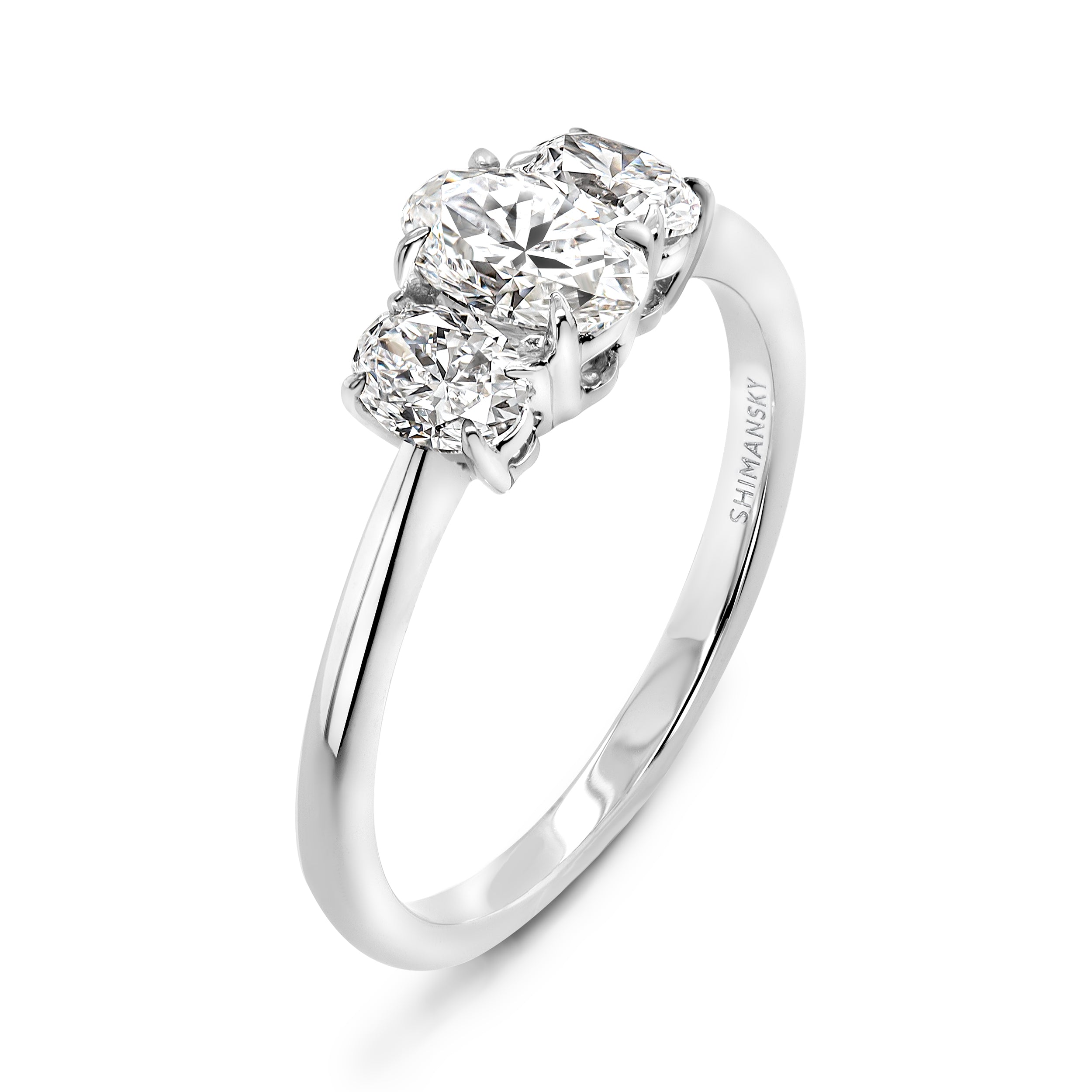 Bague Trilogie Ovale Diamants