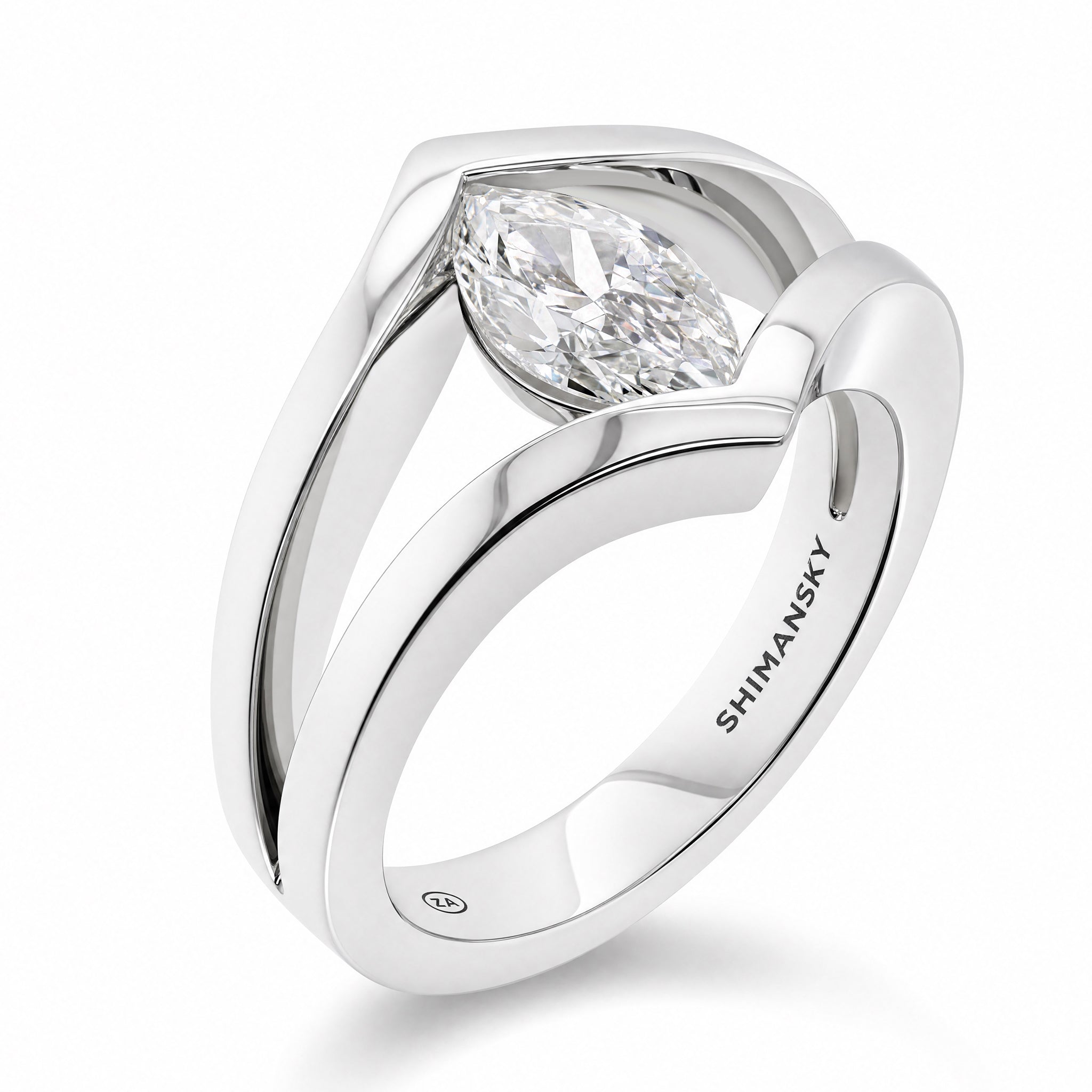 Iconic Millennium Marquise Diamond Engagement Ring