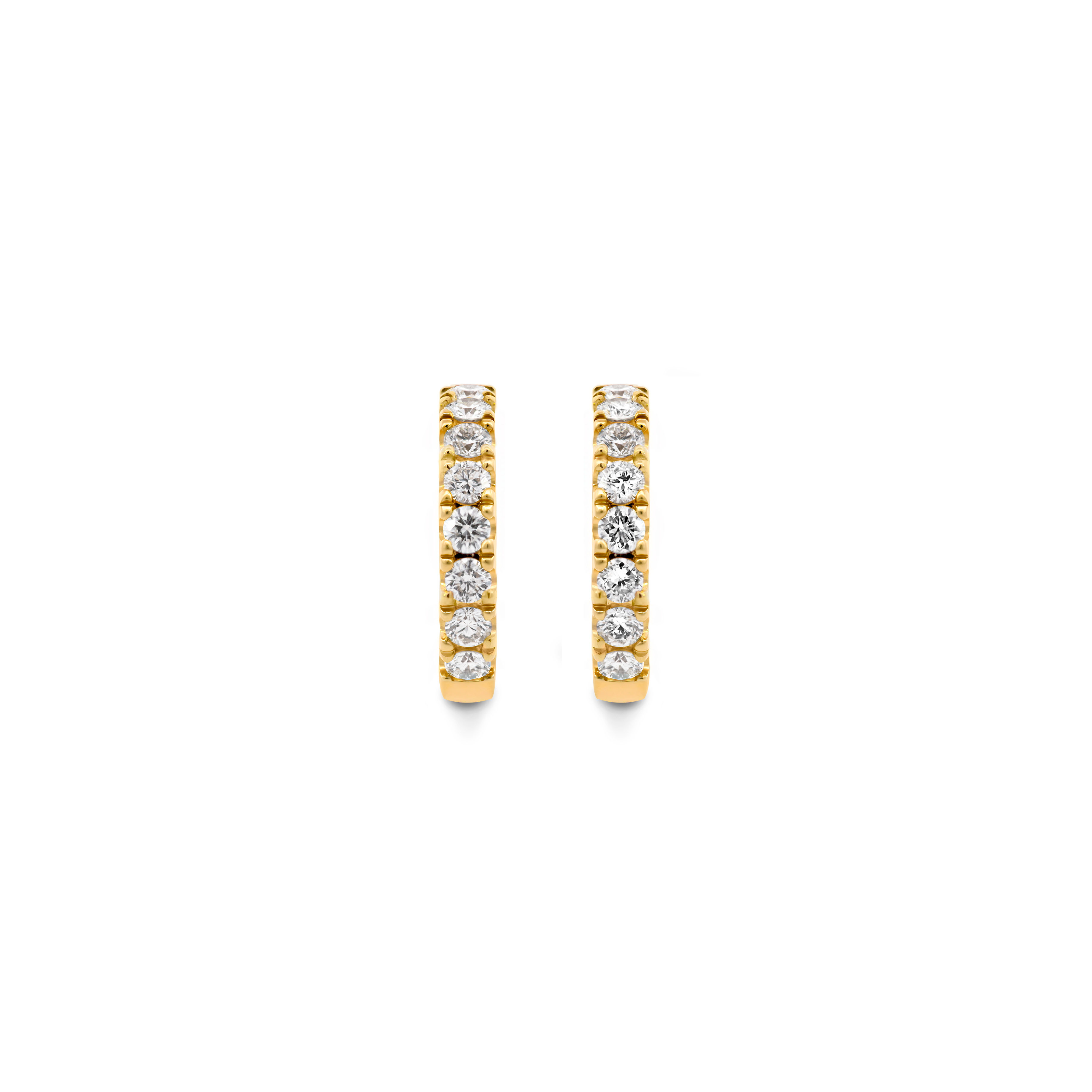 Microset Diamond Hoop Earrings