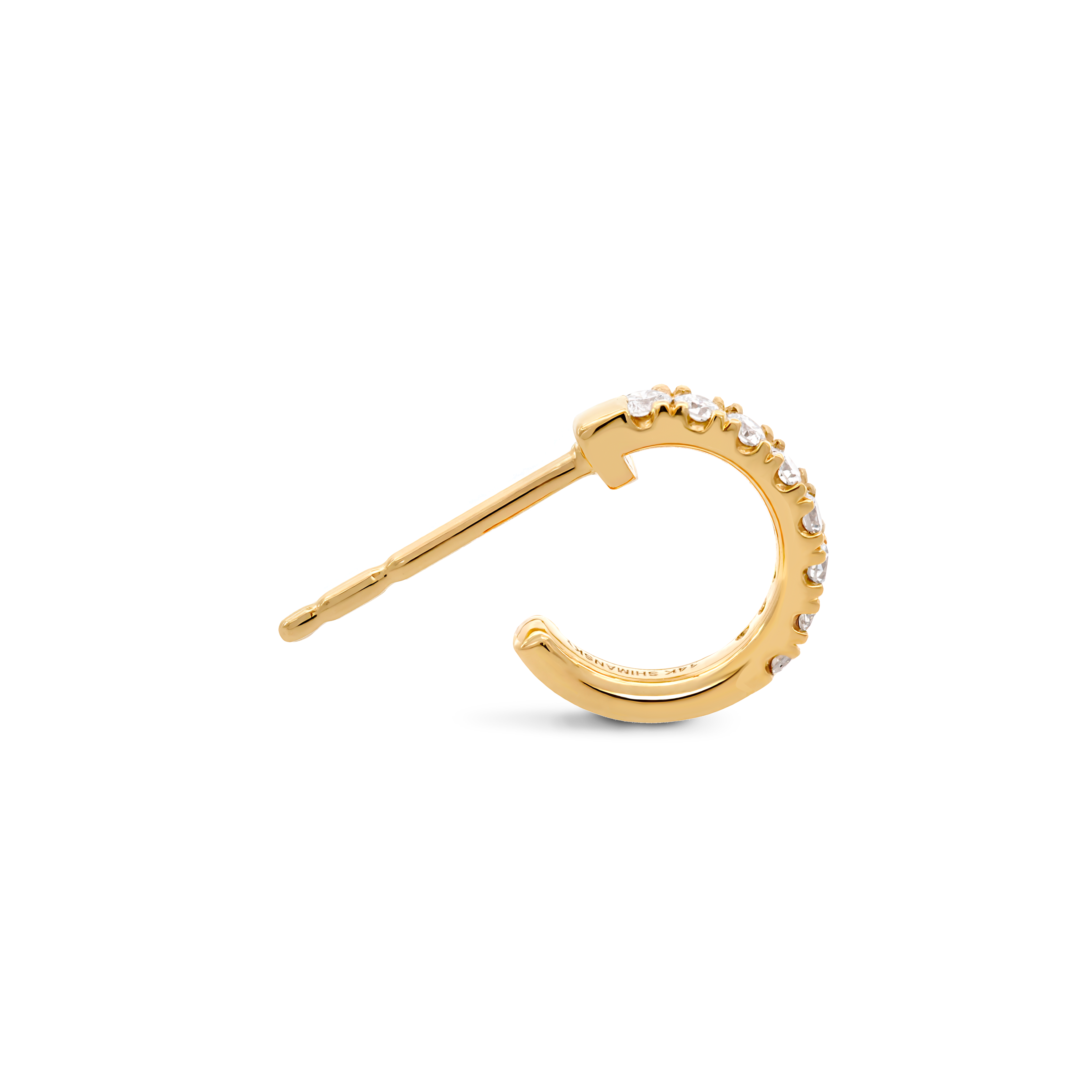 Microset Diamond Hoop Earrings