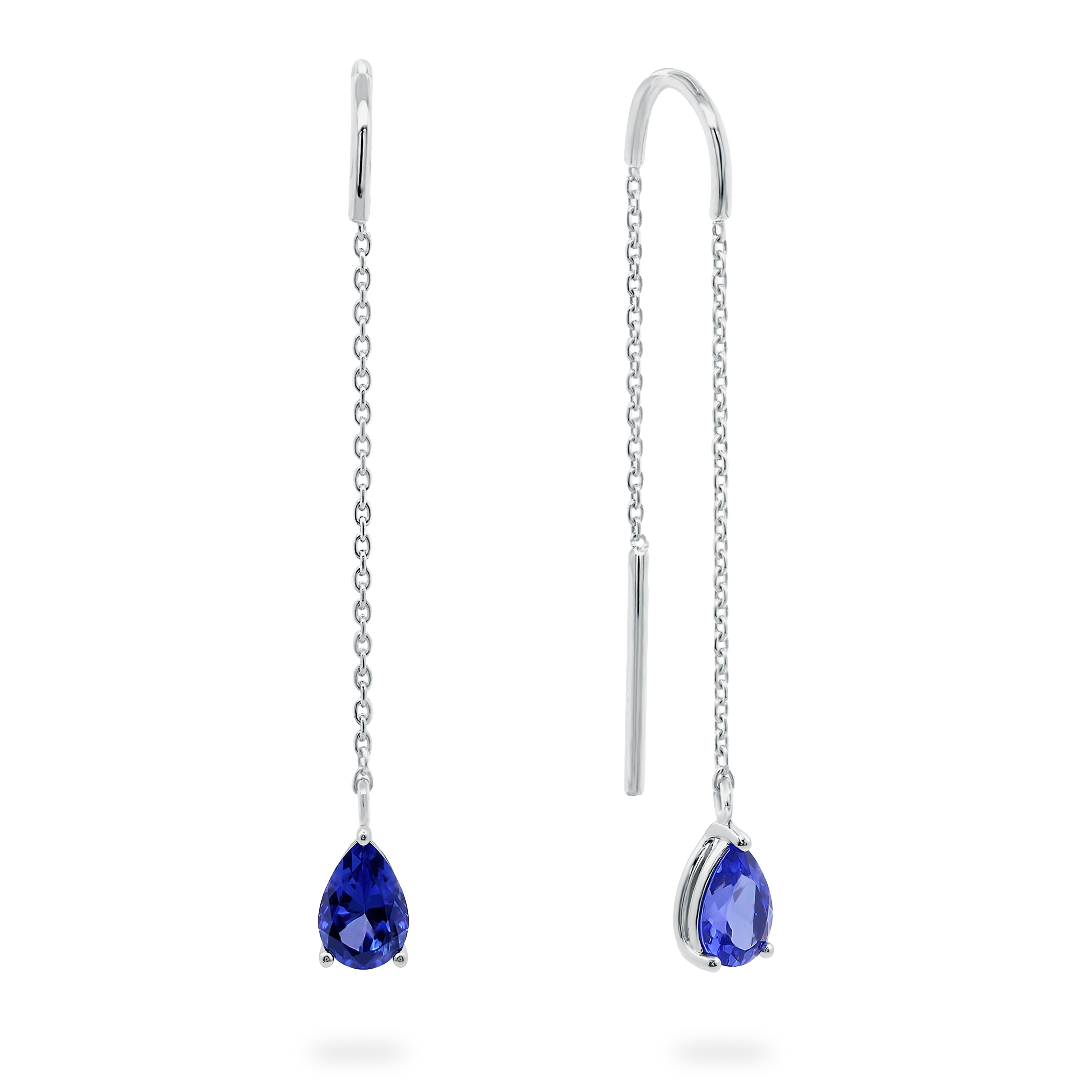 Boucles d'oreilles poire et tanzanite