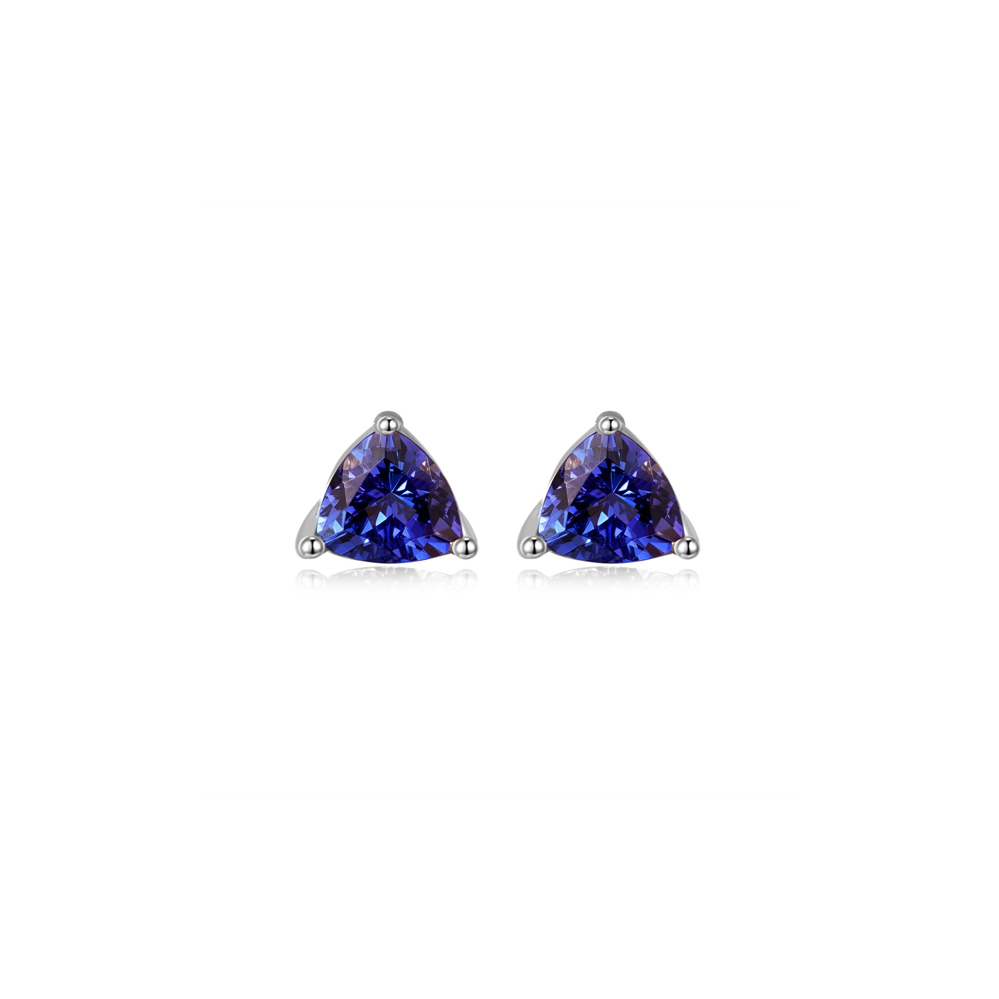Tanzanite Trilliant Solitaire Earrings