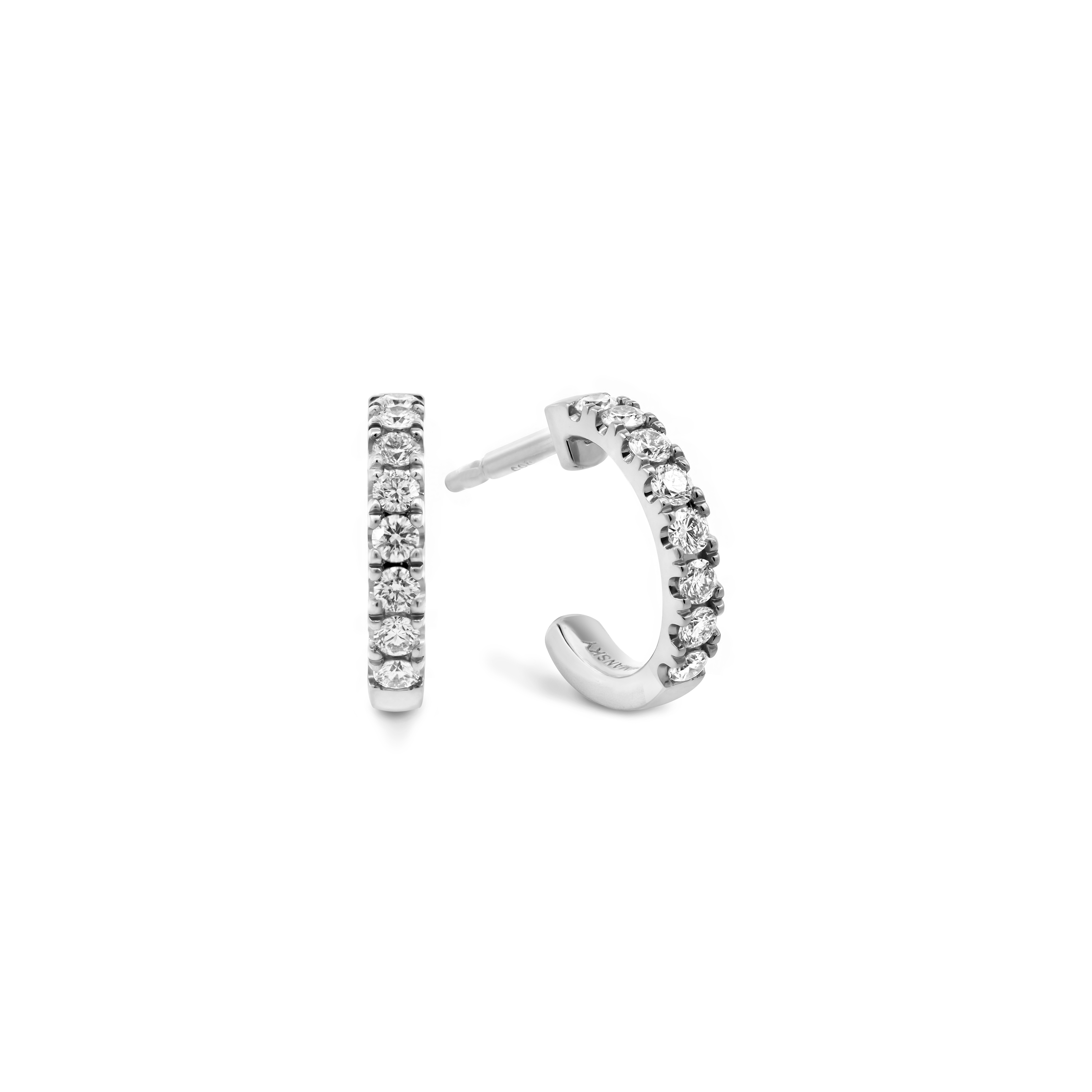 Microset Diamond Hoop Earrings