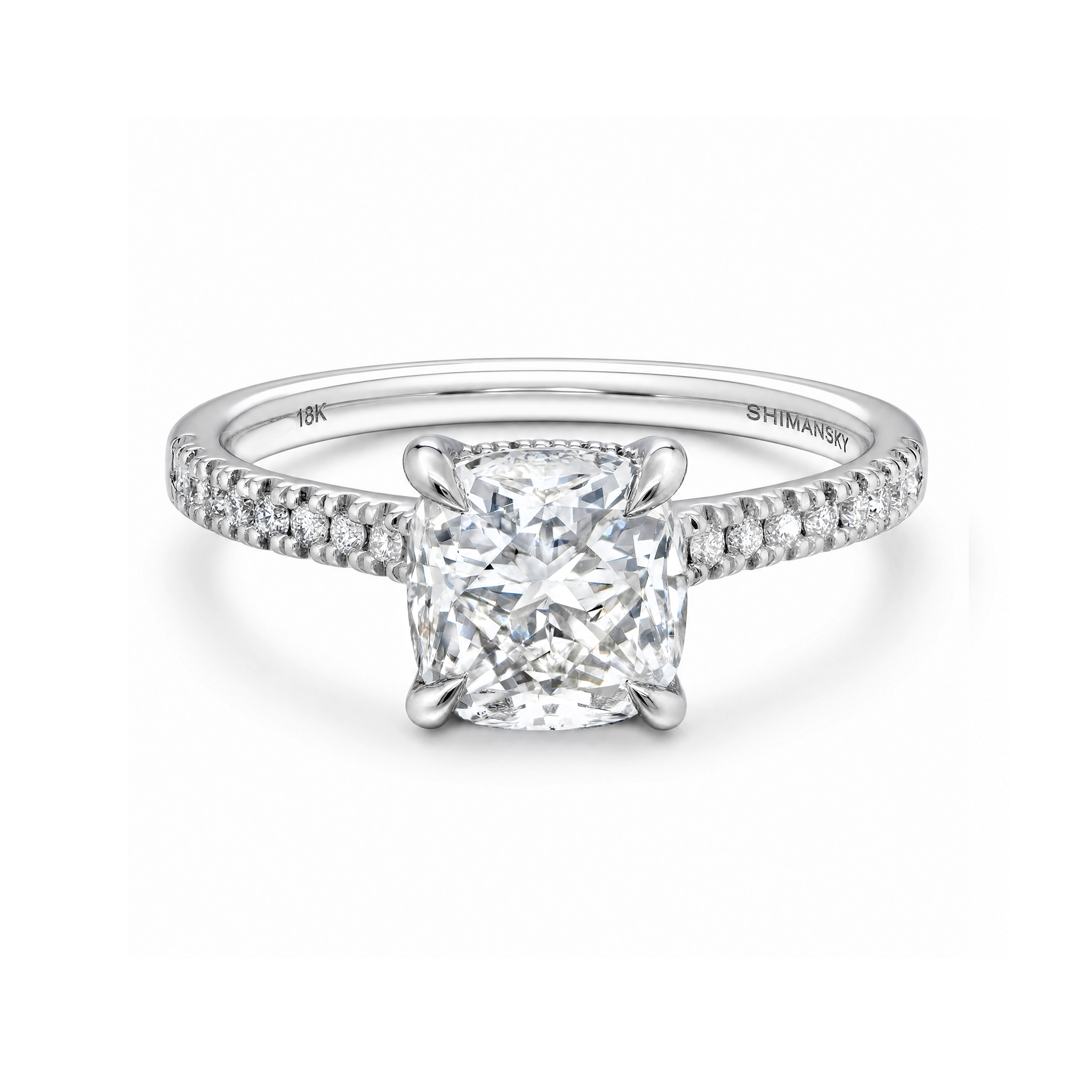 My Girl Cushion Diamond Microset Engagement Ring