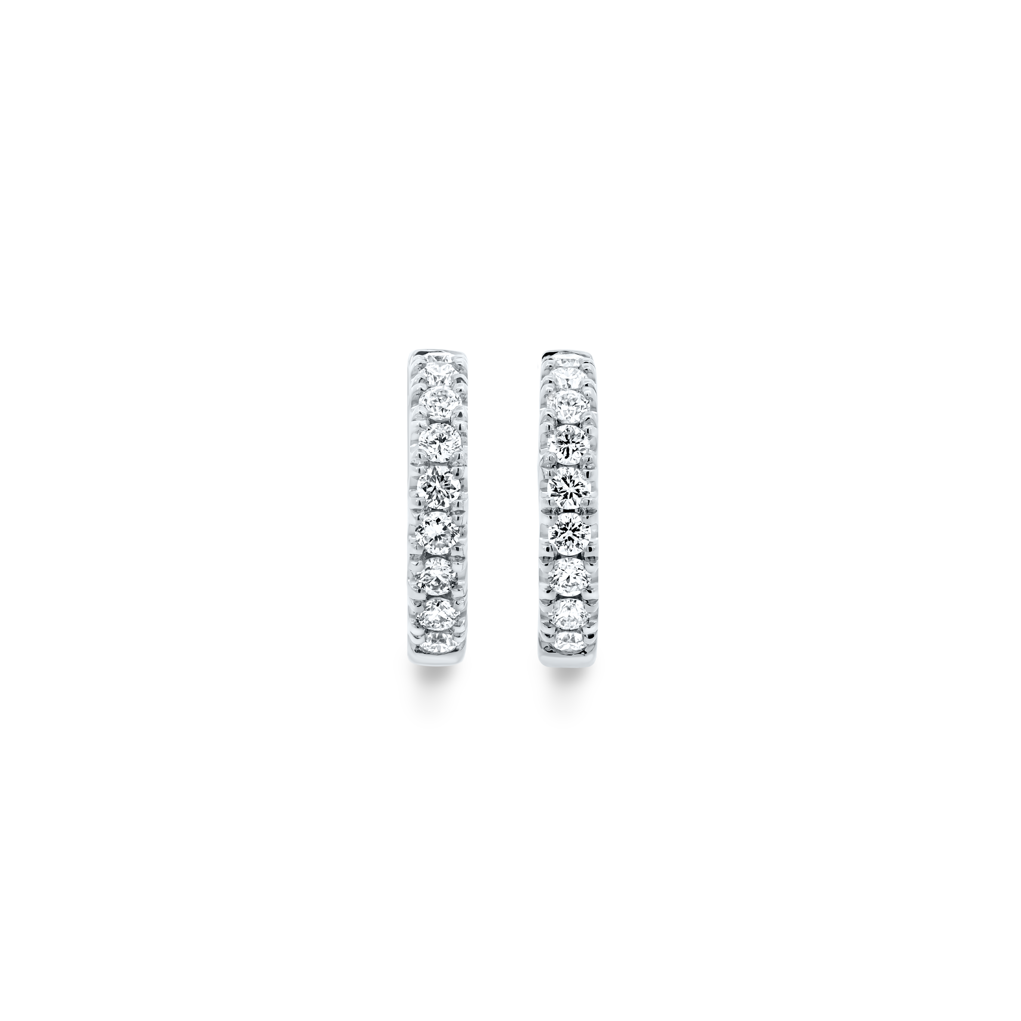 Microset Diamond Hoop Earrings