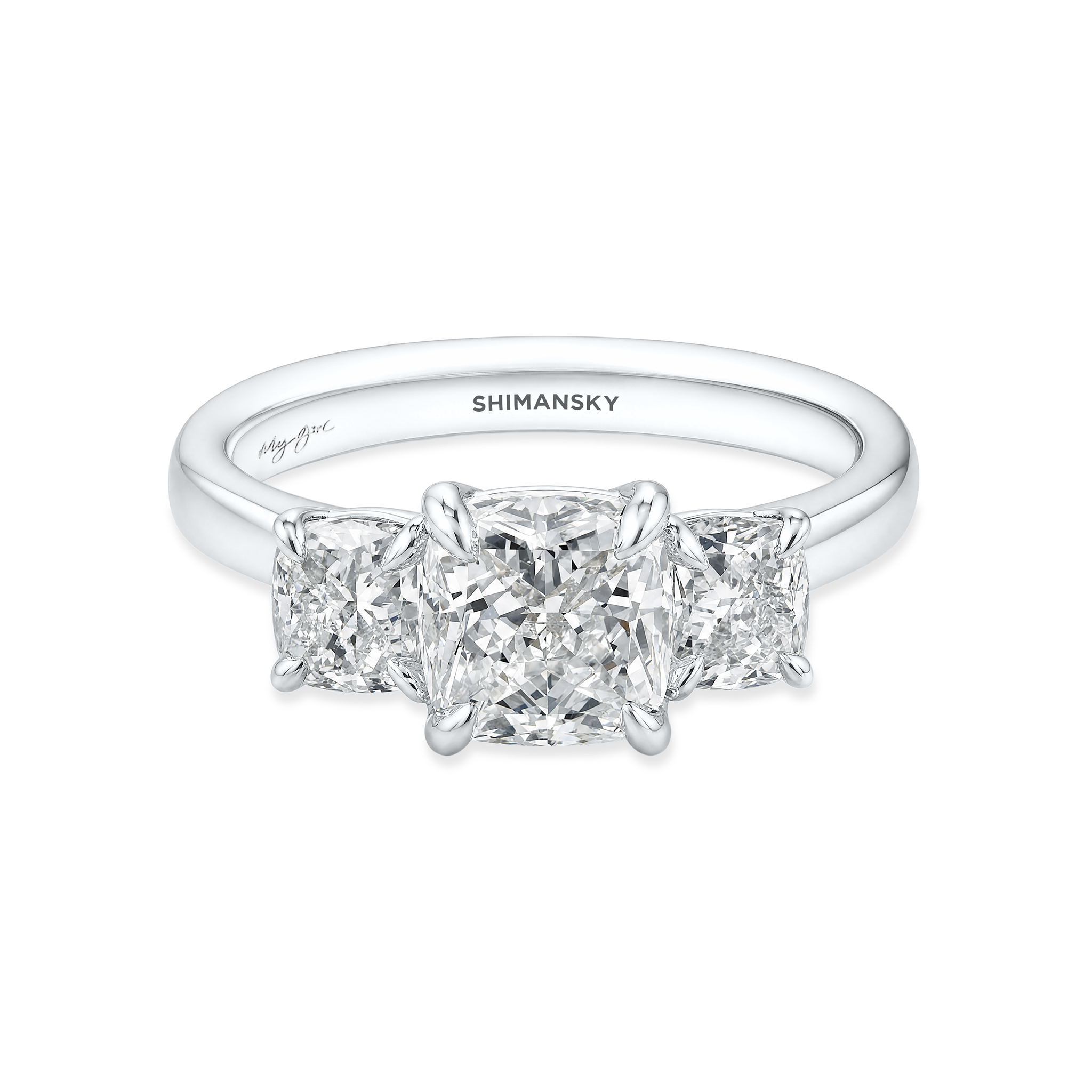 My Girl Cushion Trilogy Diamond Ring