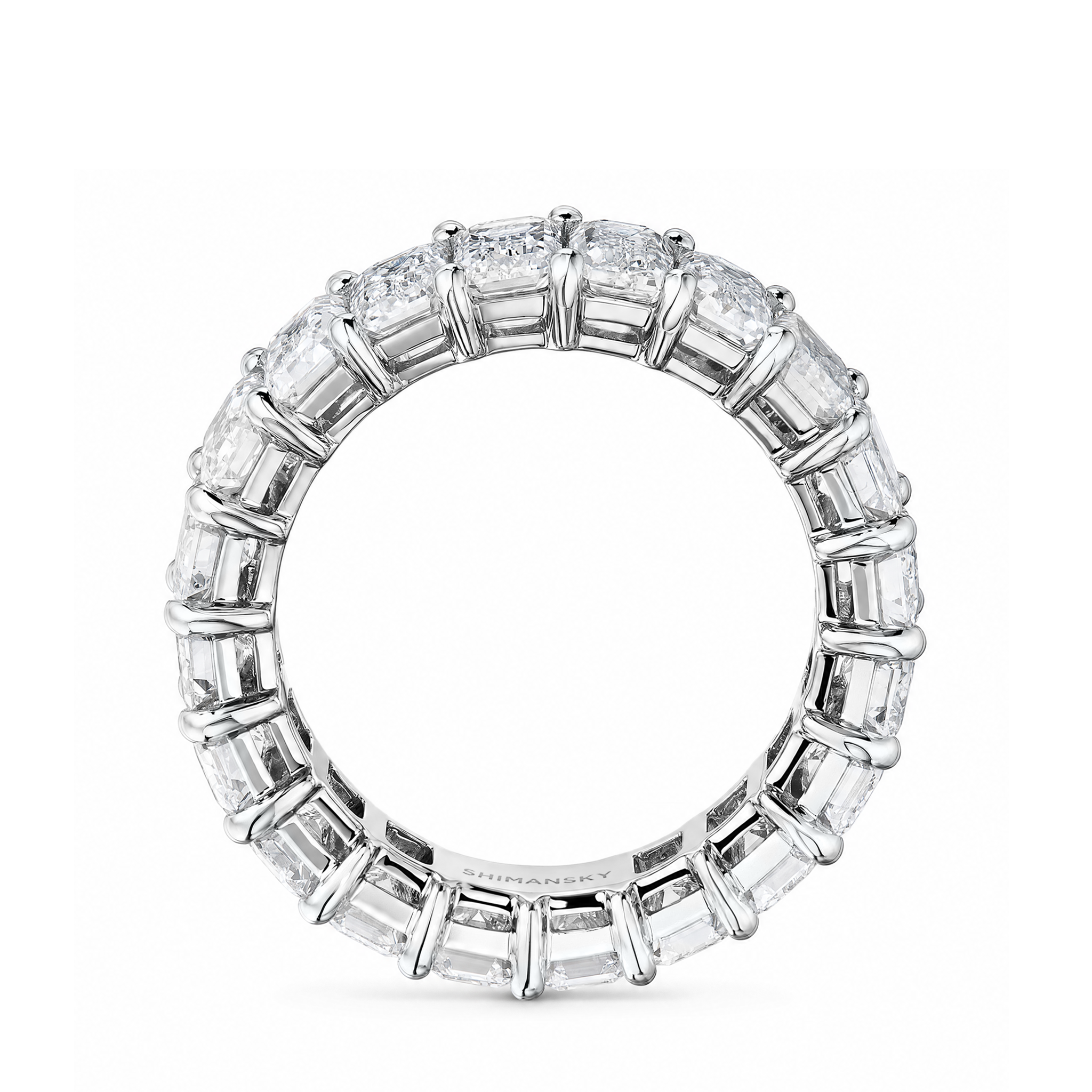 Emerald Cut Double Eternity Ring