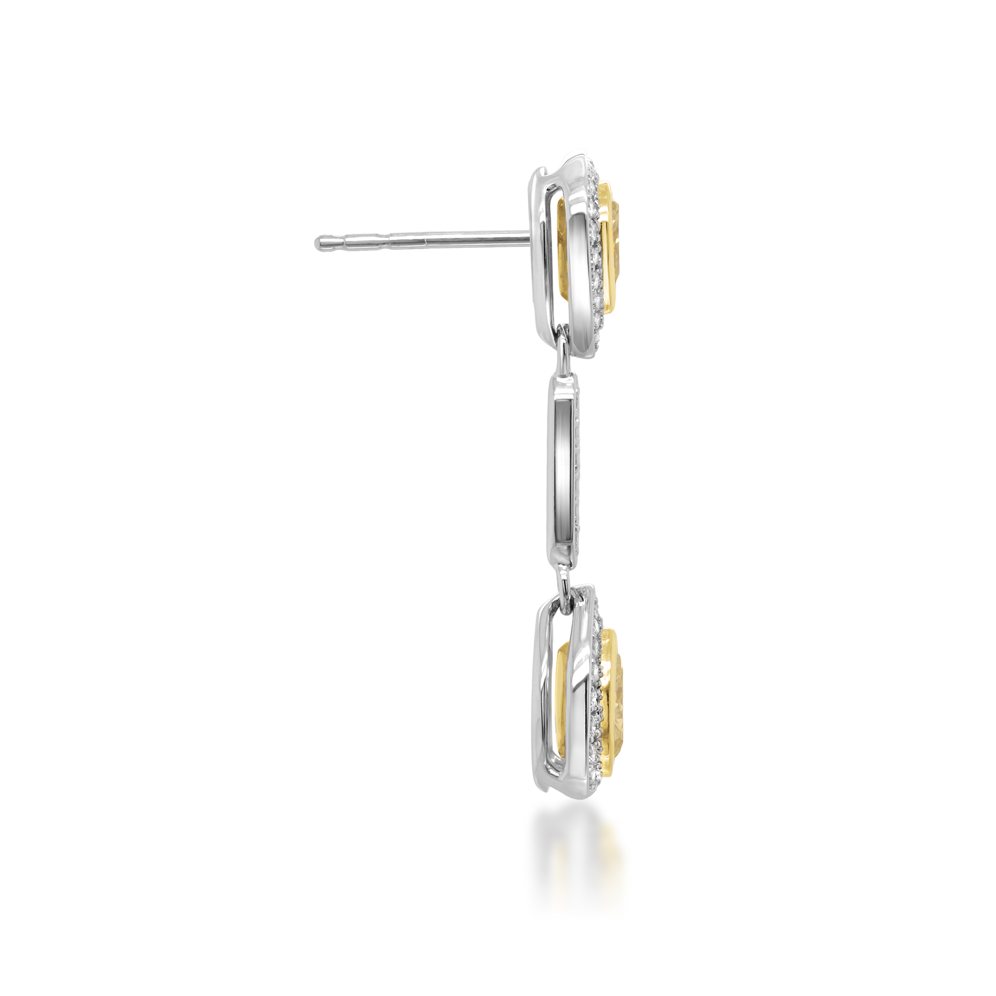 Fancy Yellow Diamond Dress Earrings