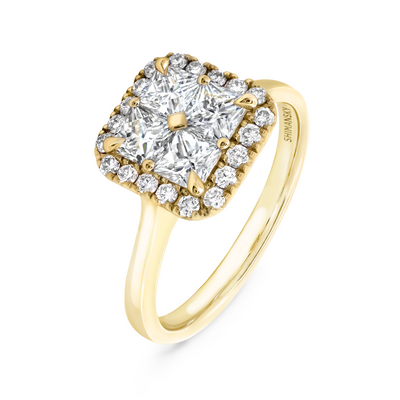 My Girl Diamant-Halo-Mosaik-Ring