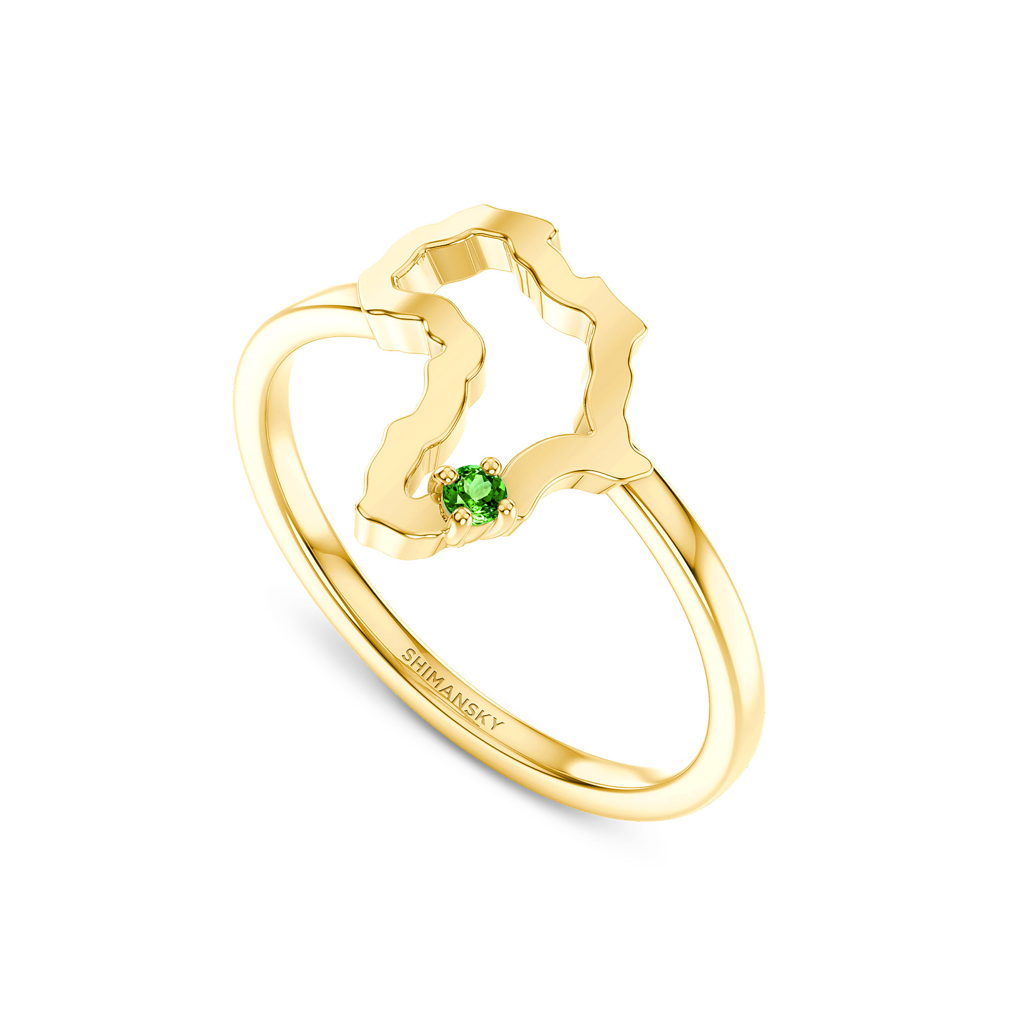 Shimansky 0.03ct My Africa Small Tsavorite Ring in 14K Yellow Gold
3D View