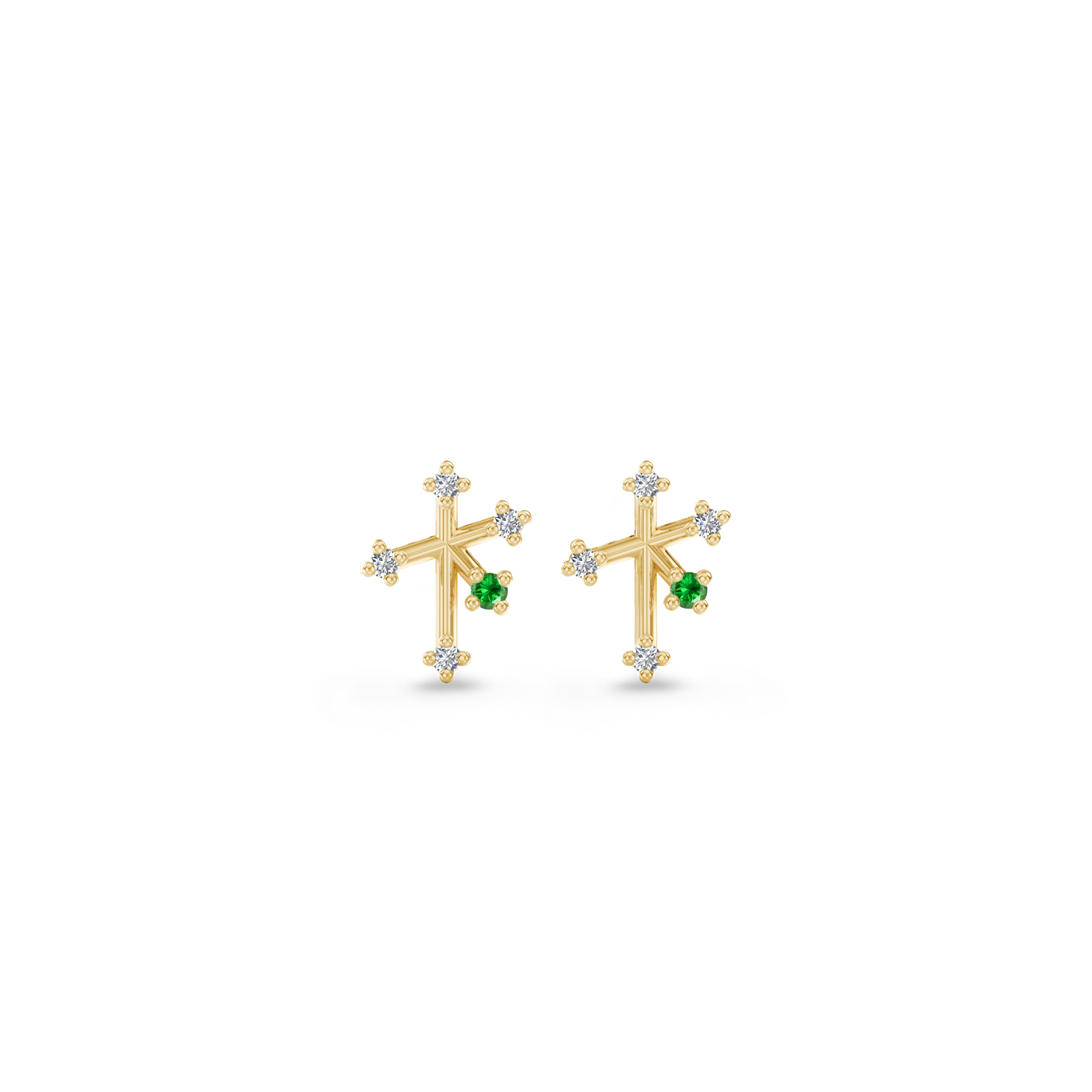 Southern Cross Diamond & Tsavorite Studs