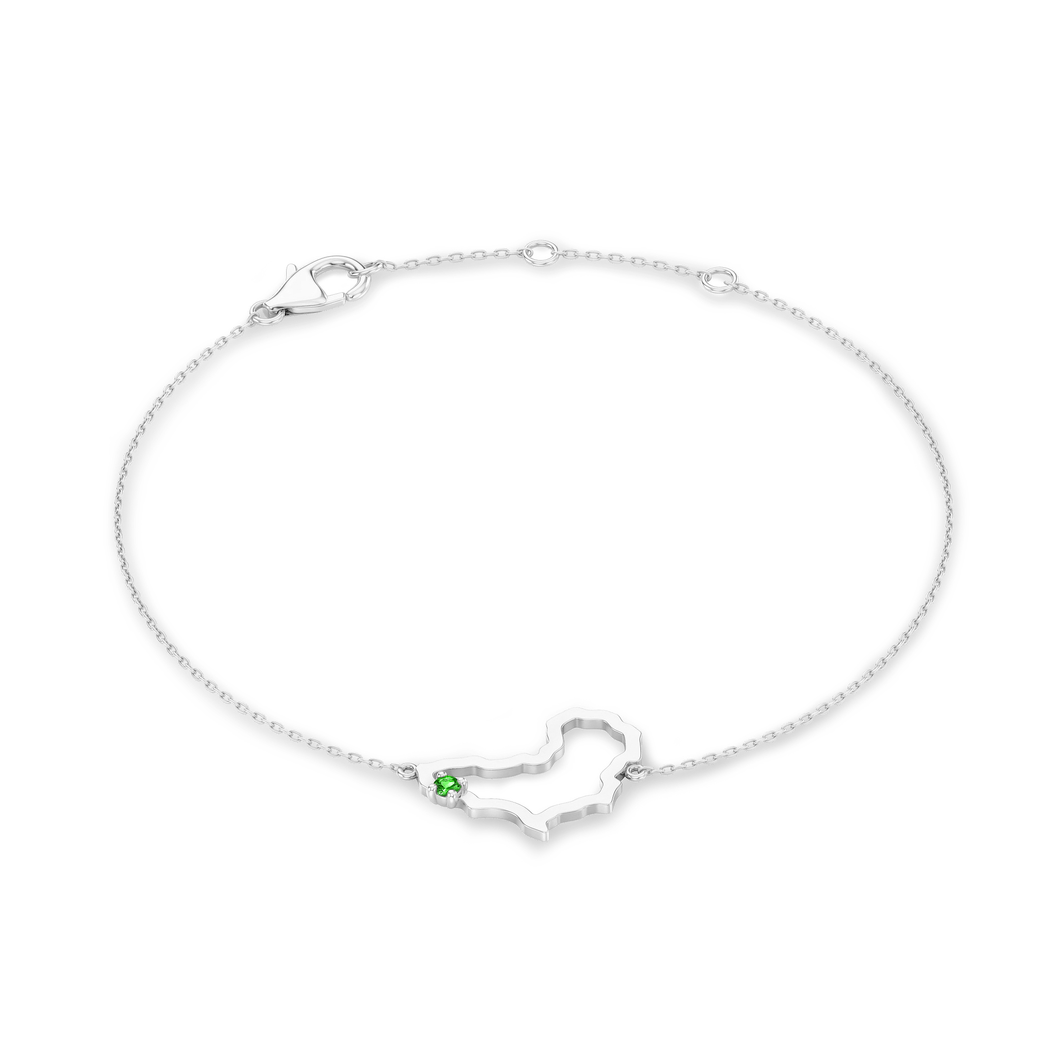 Shimansky 0.08ct My Africa Tsavorite Bracelet in 14K White Gold
3D View