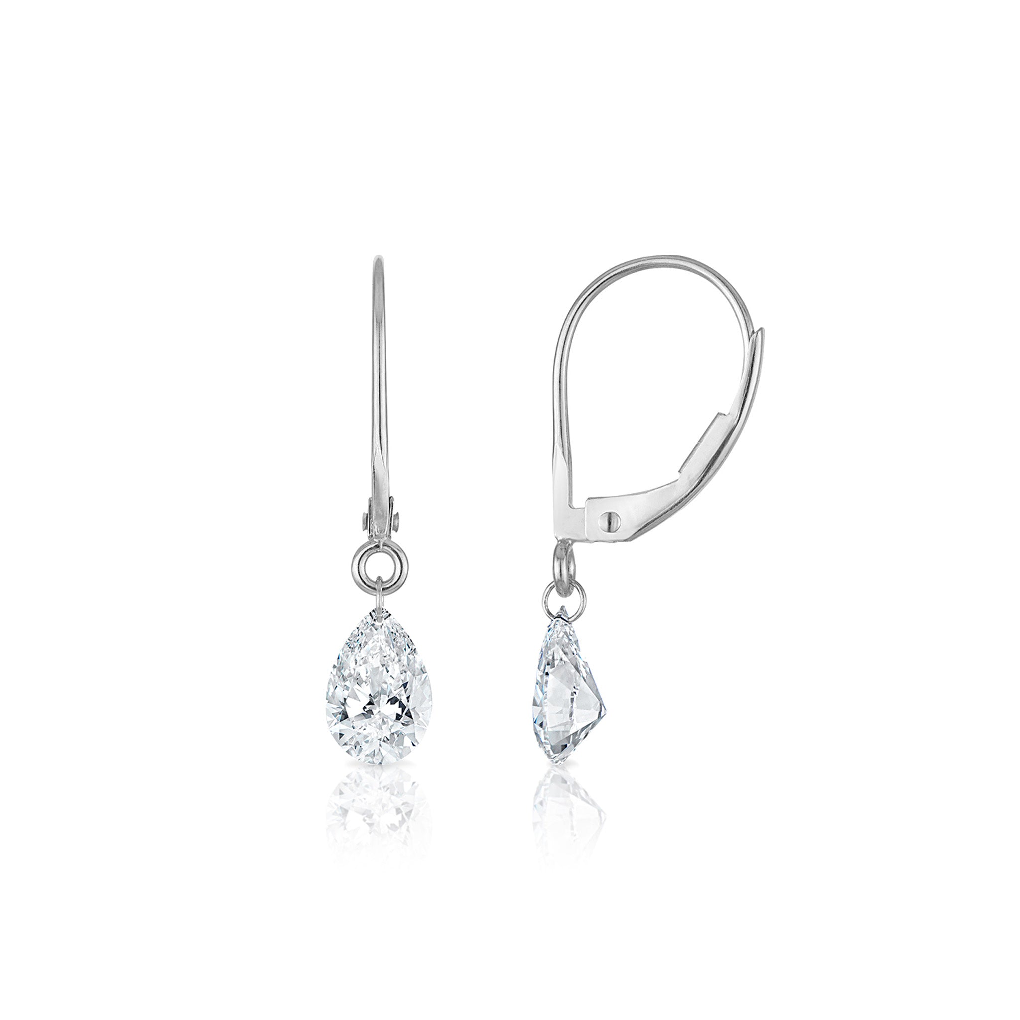 Frameless Diamond Drop Earrings