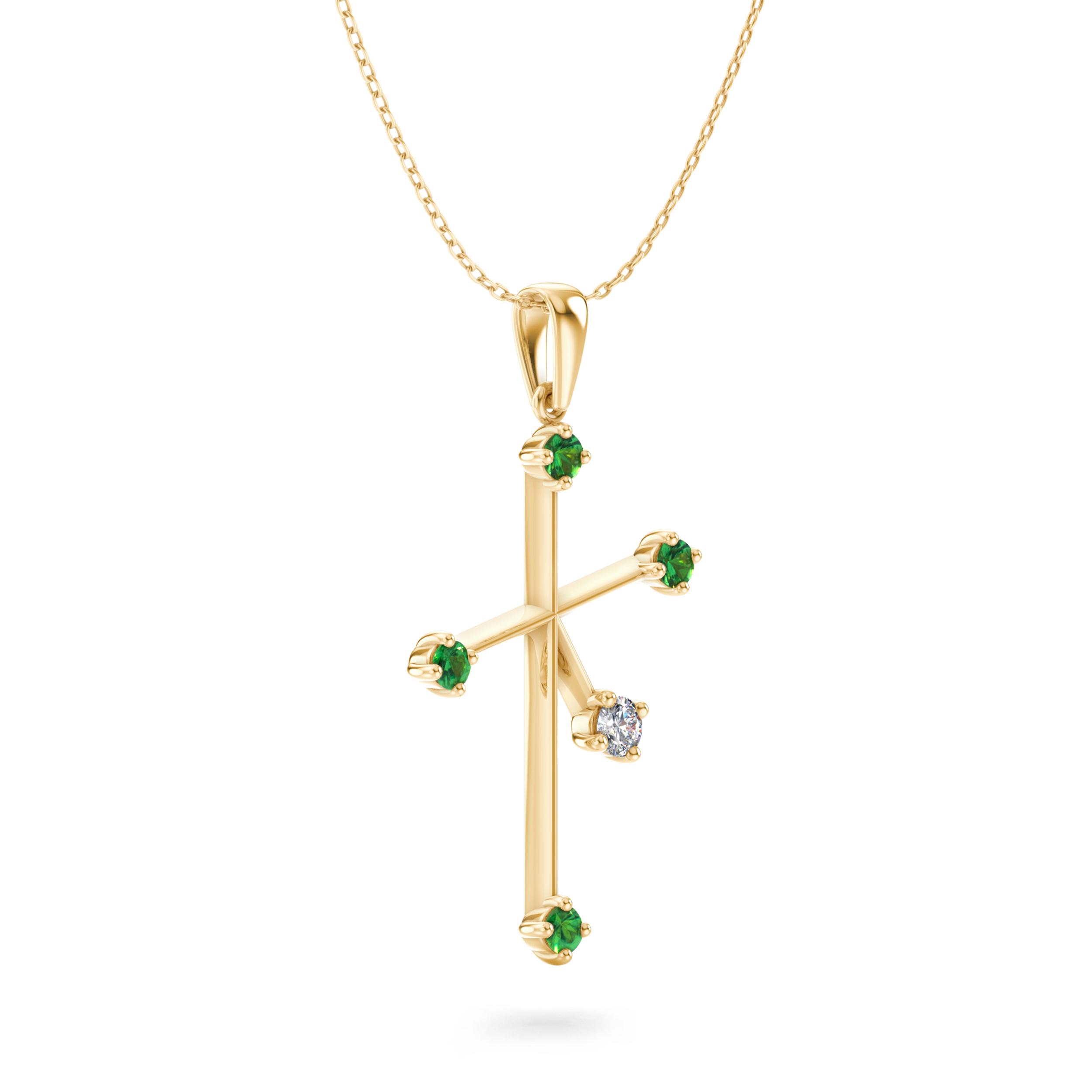 Southern Cross Tsavorite & Diamond Pendant