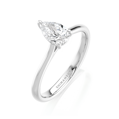 Pear Solitaire Diamond Engagement Ring