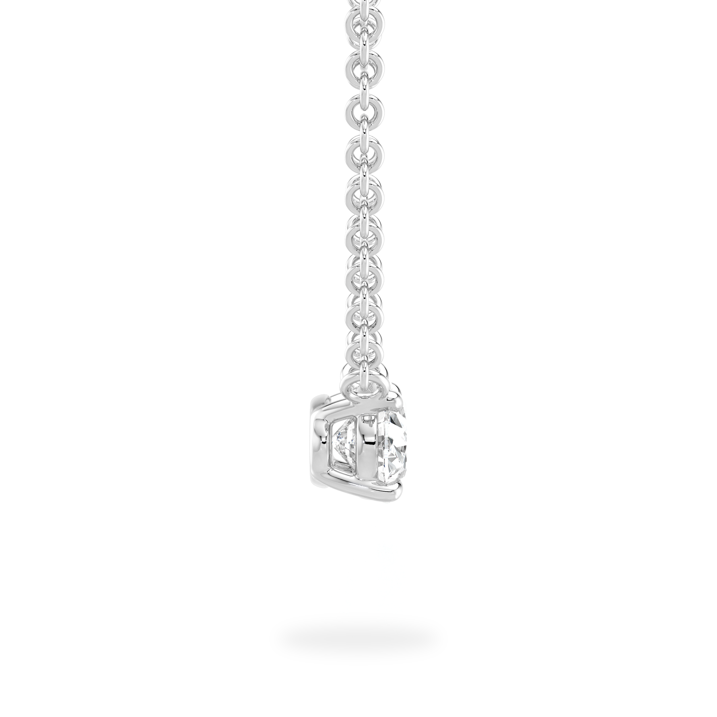 Oval Diamond Solitaire Necklace