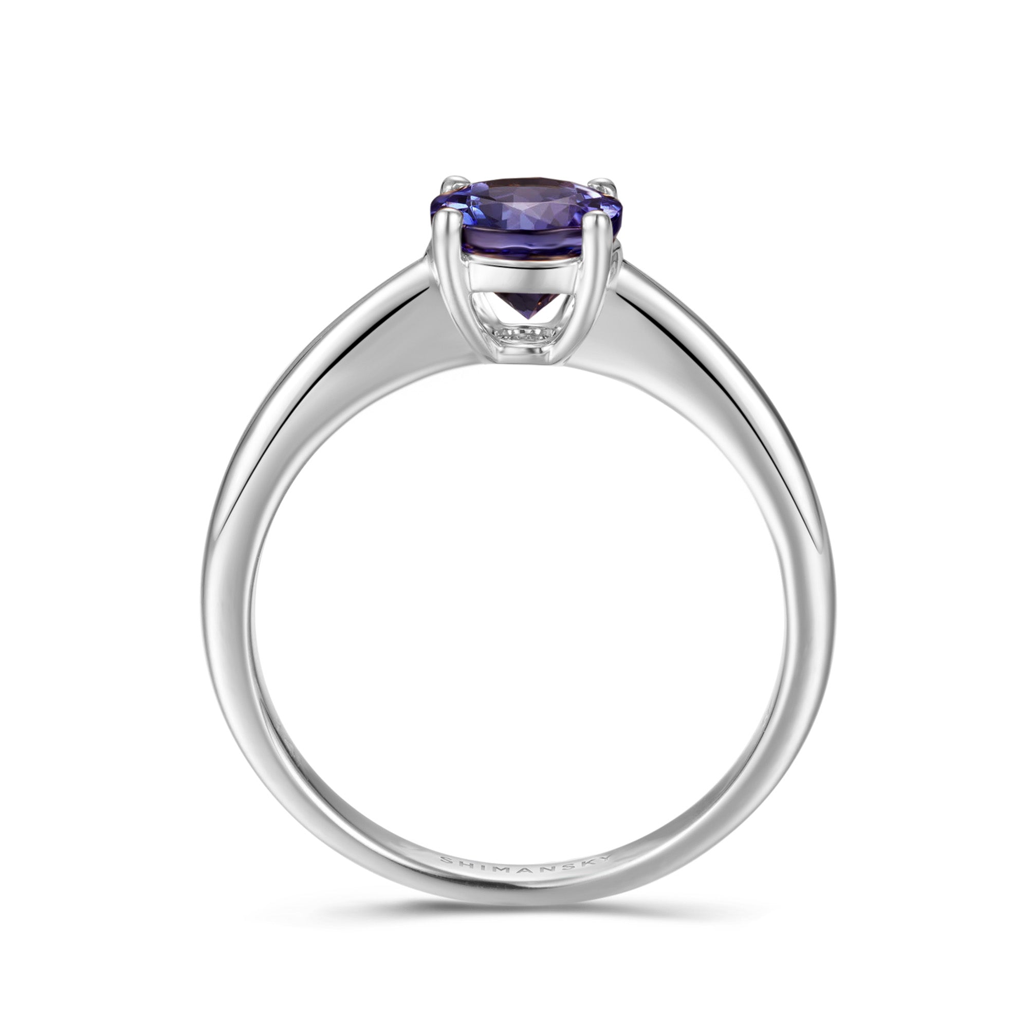 Tanzanite Round Solitaire Ring