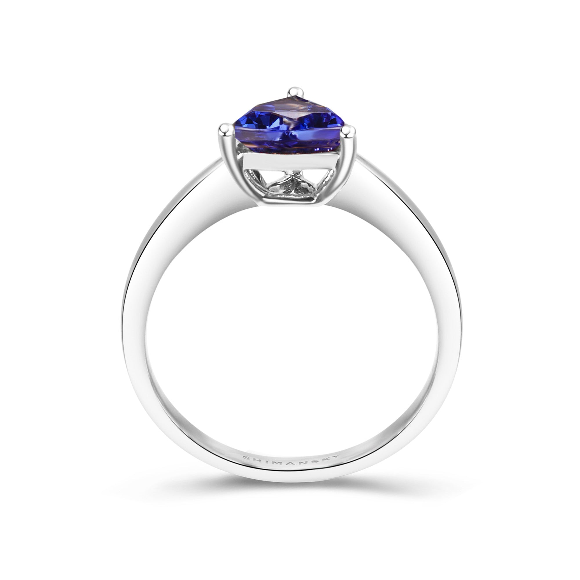 Tanzanite Trilliant Solitaire Ring
