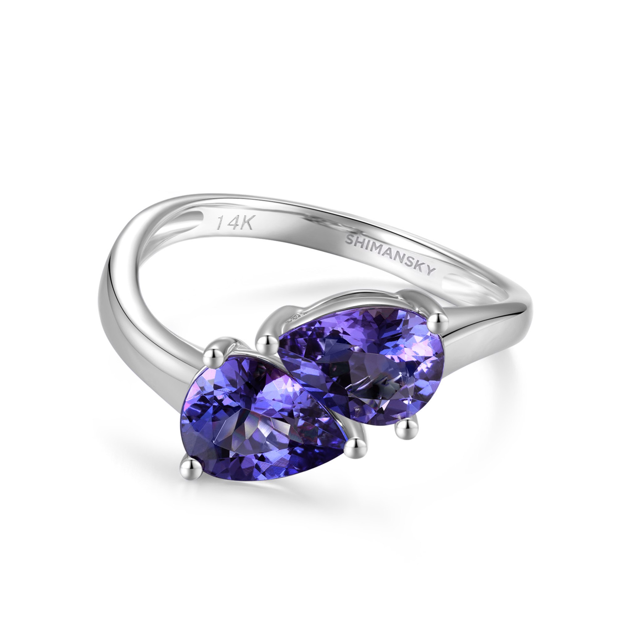 Anillo Toi et Moi con Tanzanita