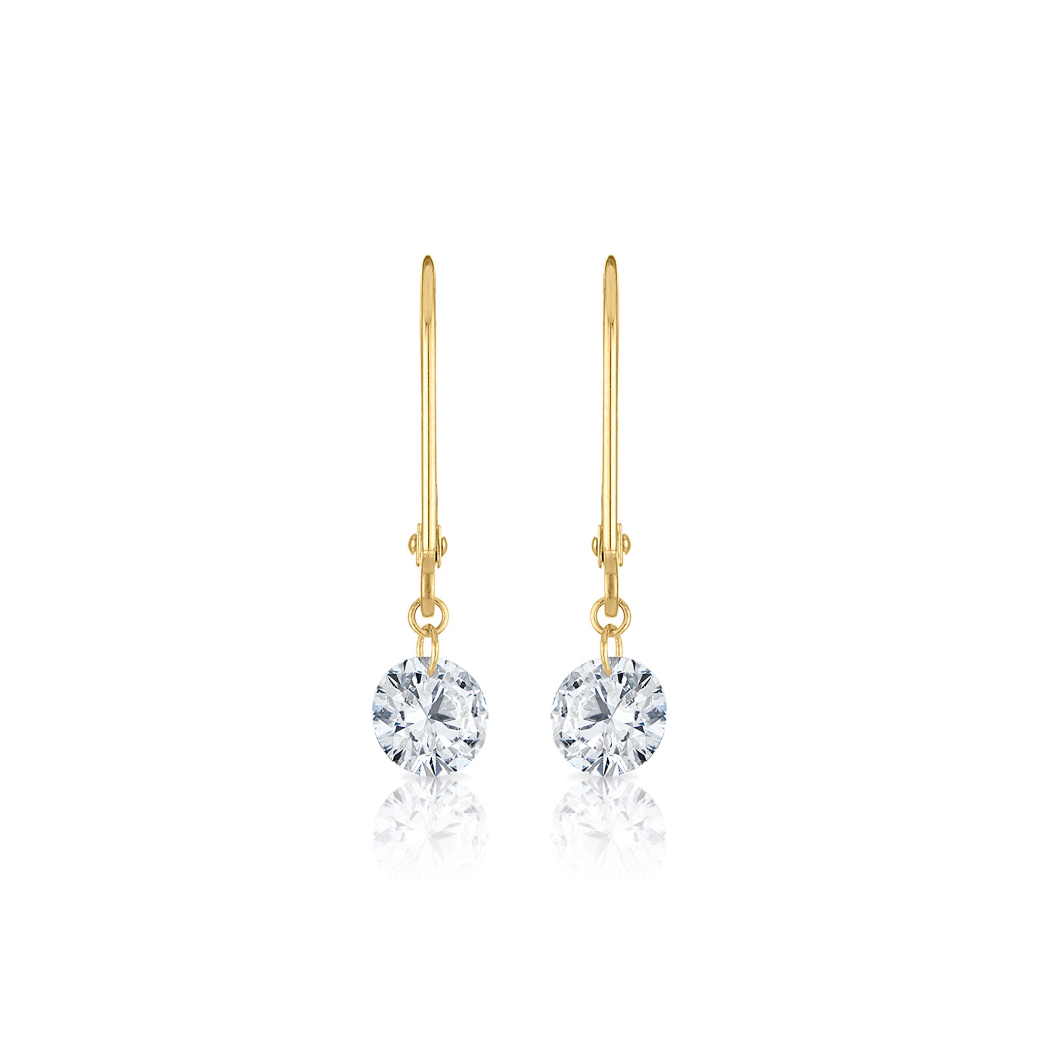 Frameless Diamond Drop Earrings