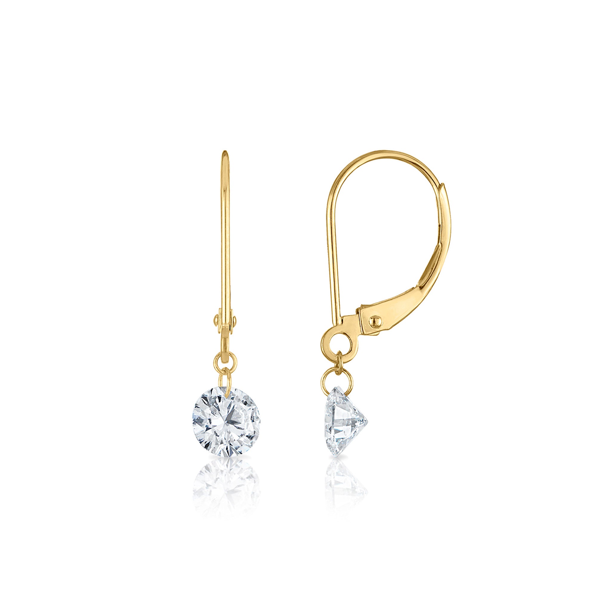 Frameless Diamond Drop Earrings