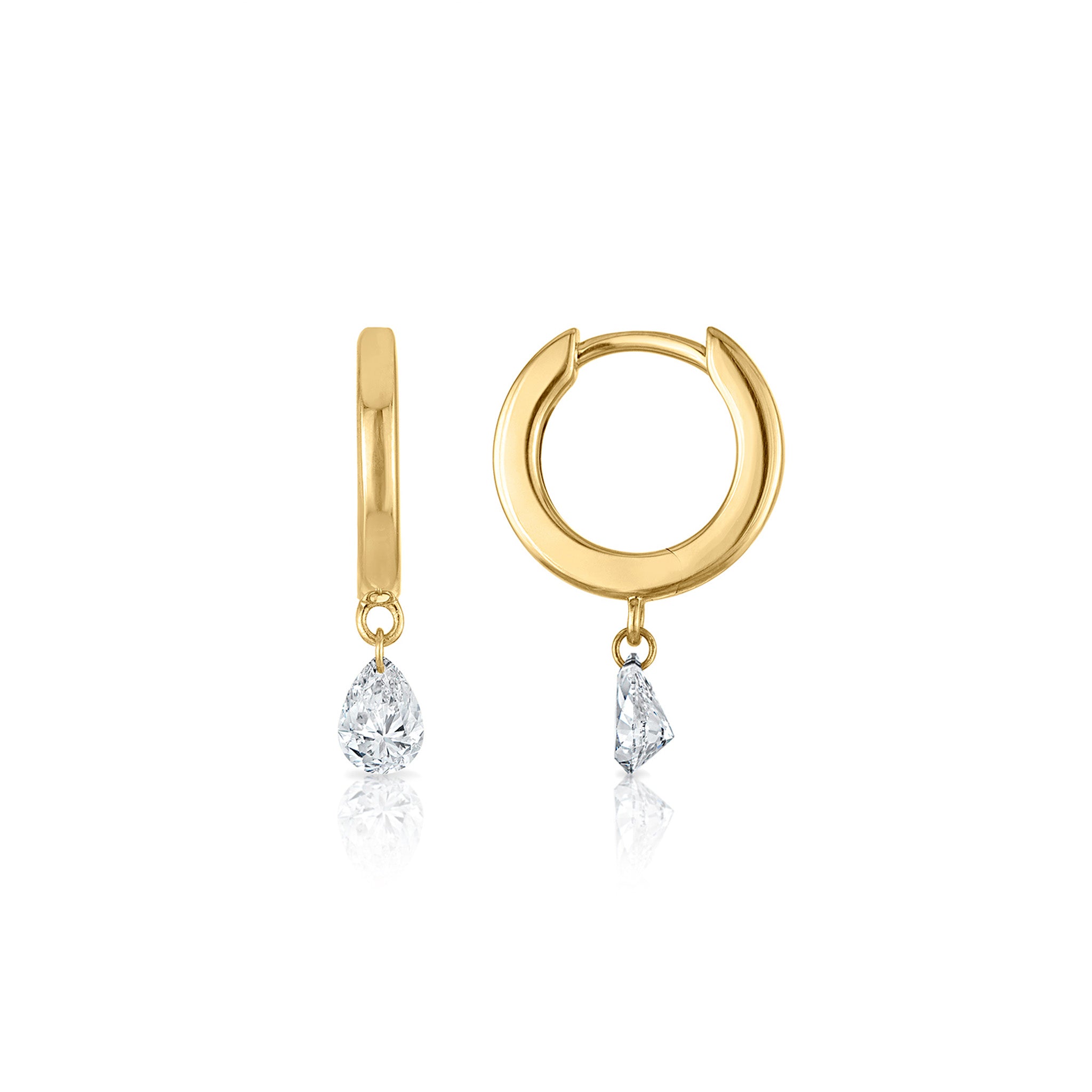 Frameless Diamond Drop Earrings