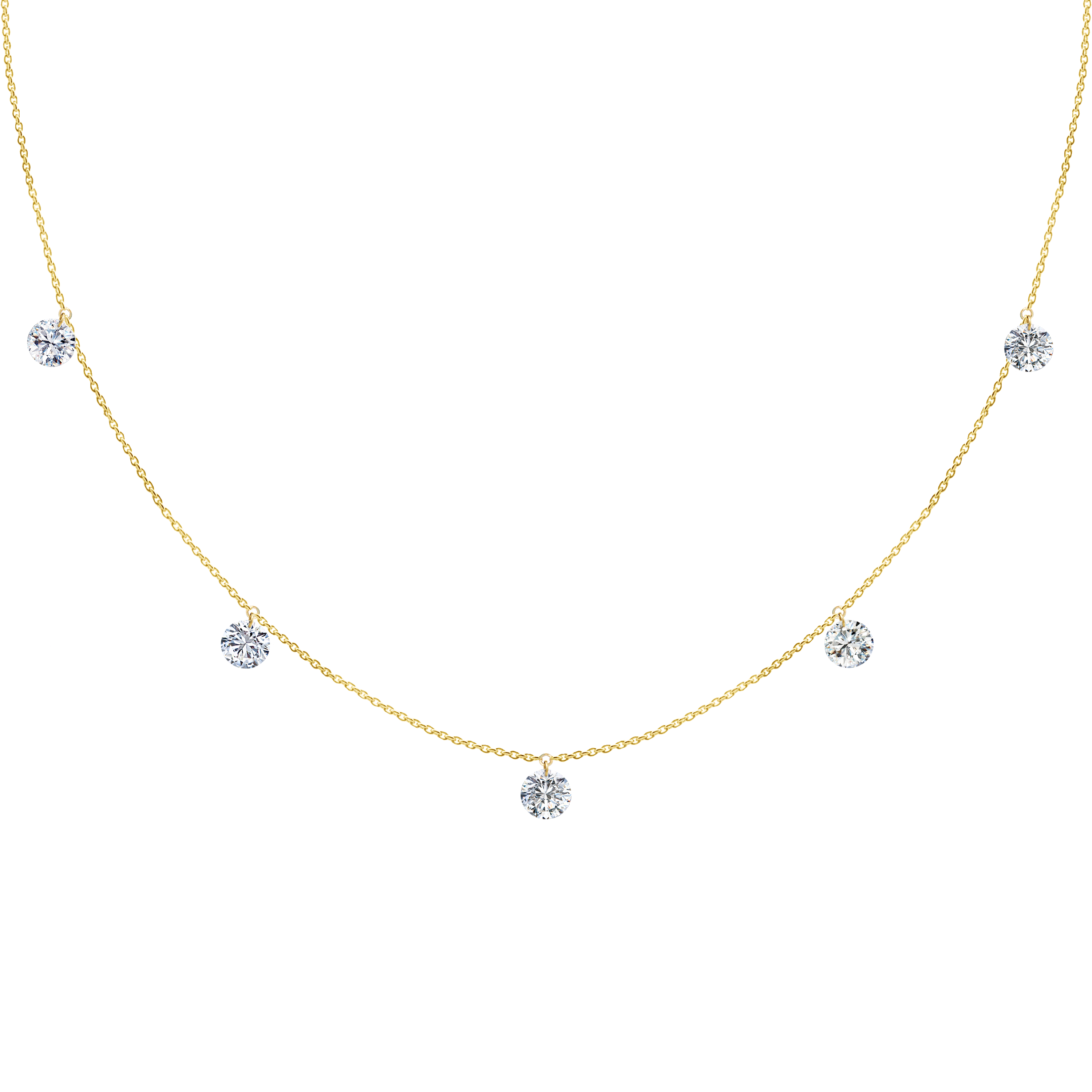 Frameless Diamond Dress Necklace
