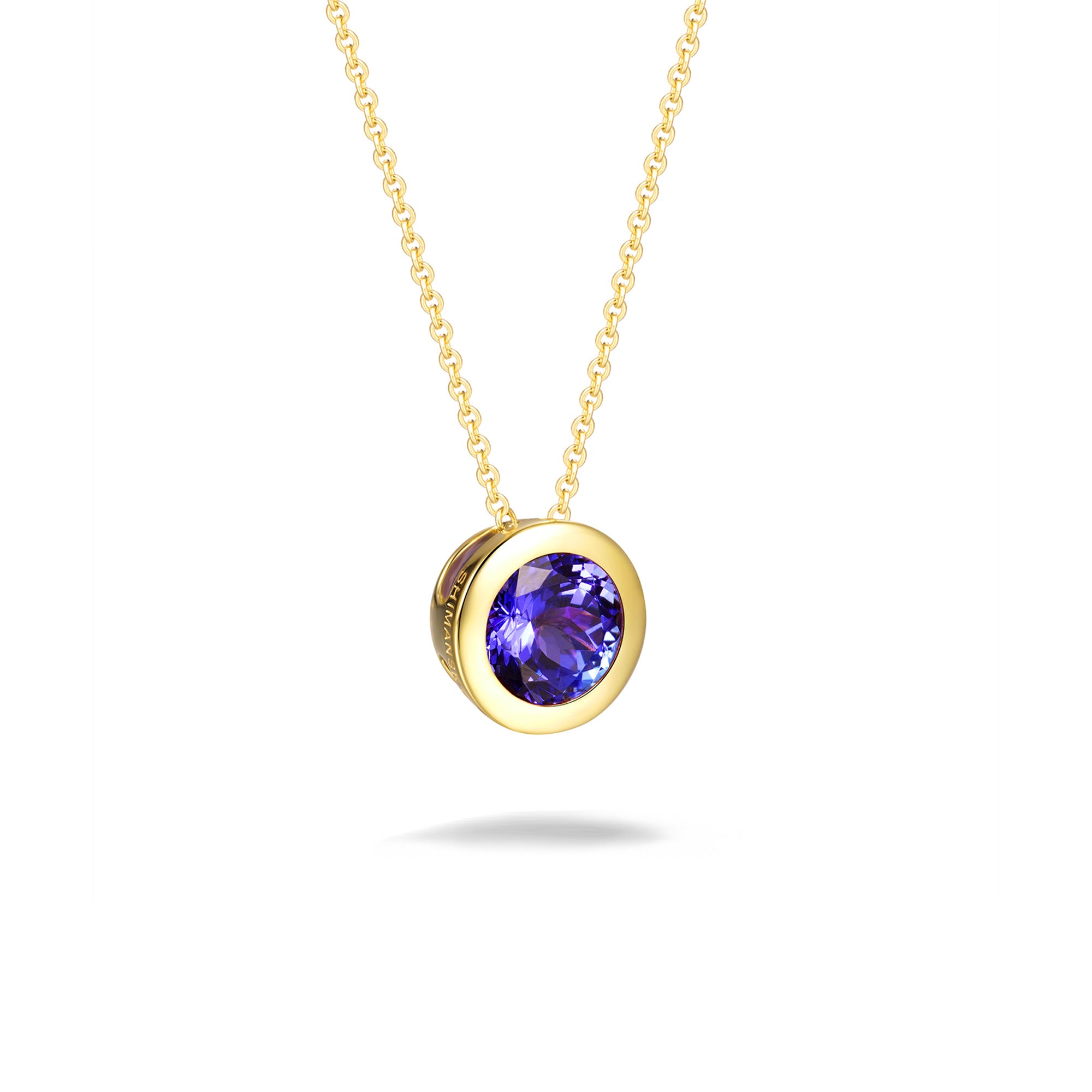 Round Tanzanite Bezel set Pendant