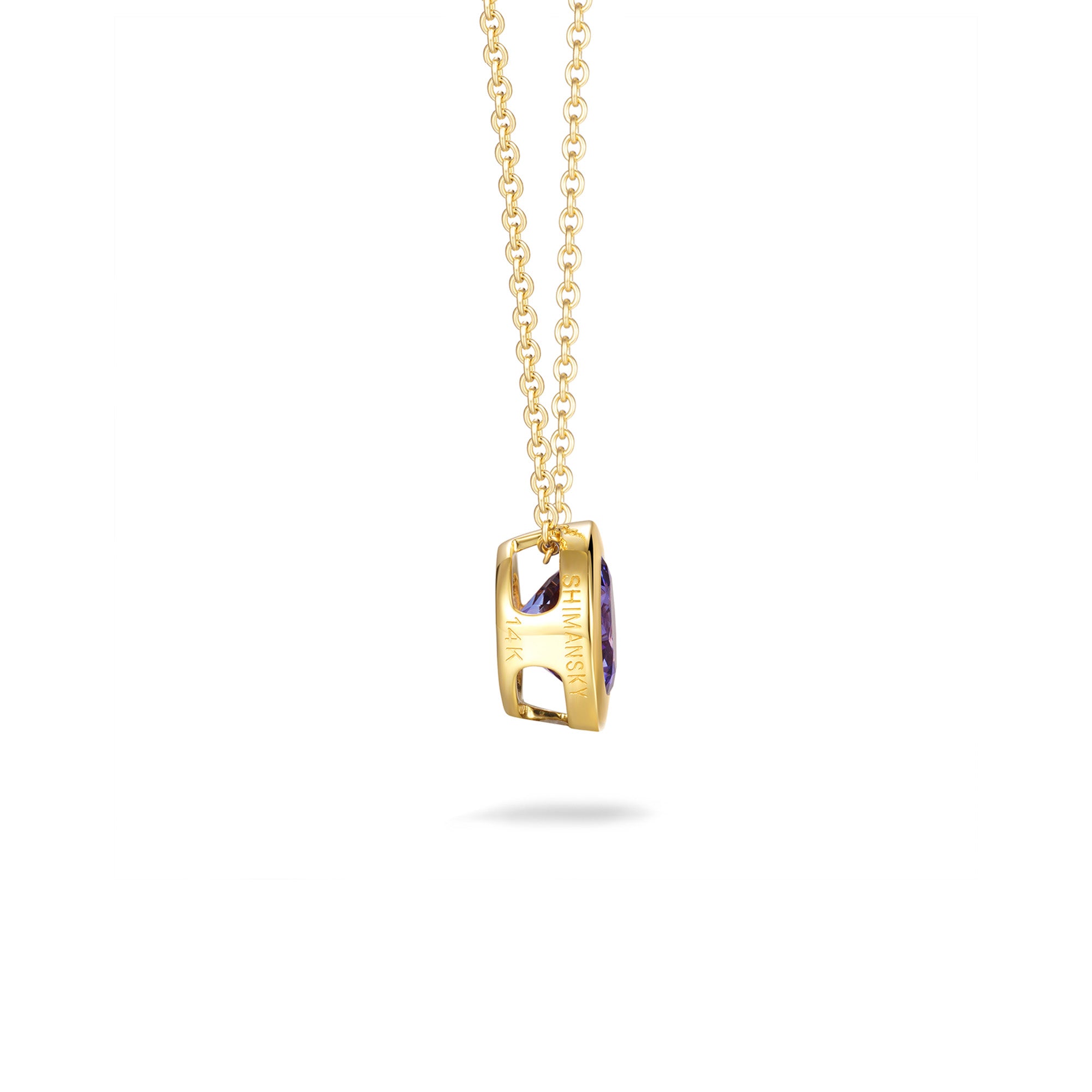 Round Tanzanite Bezel set Pendant