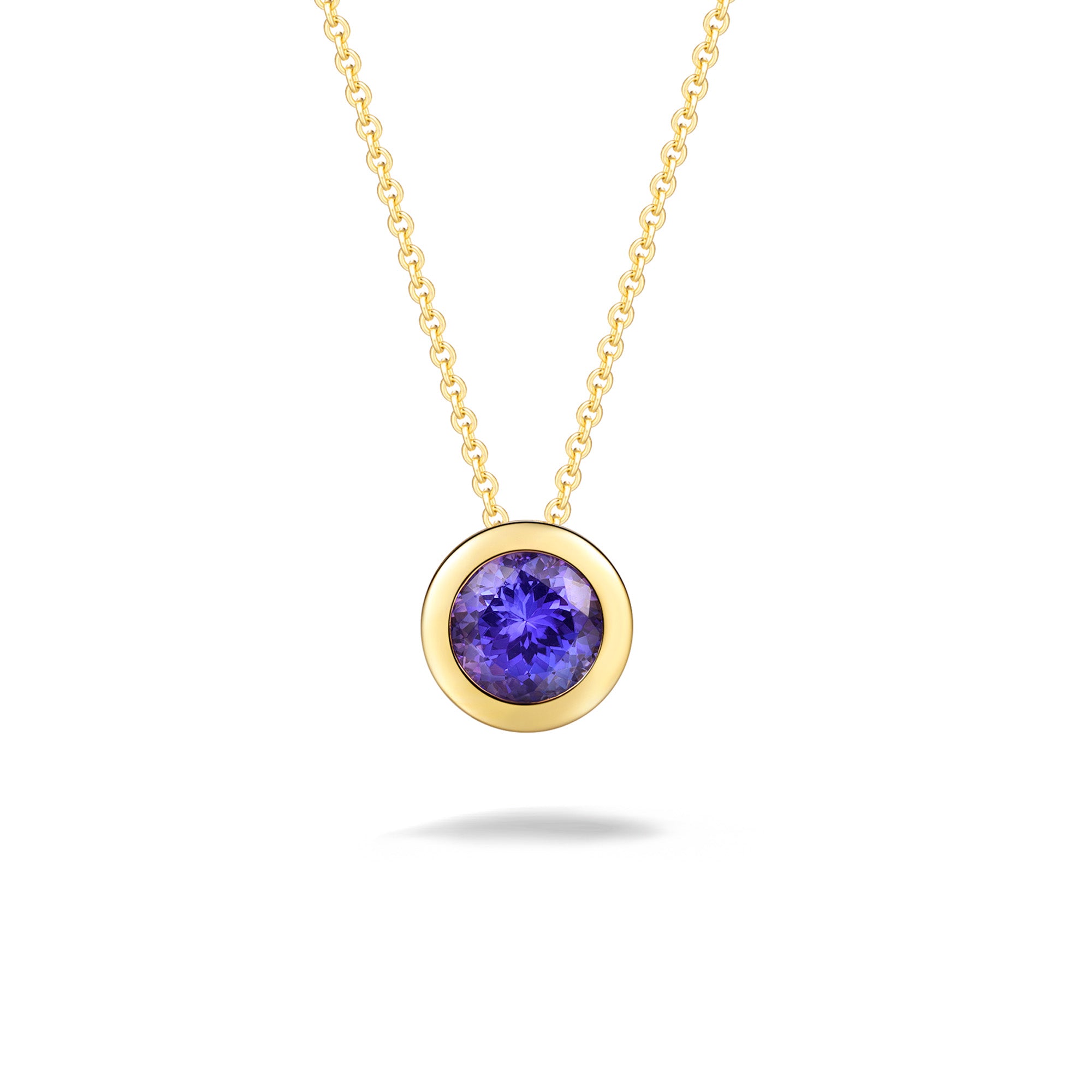 Round Tanzanite Bezel set Pendant
