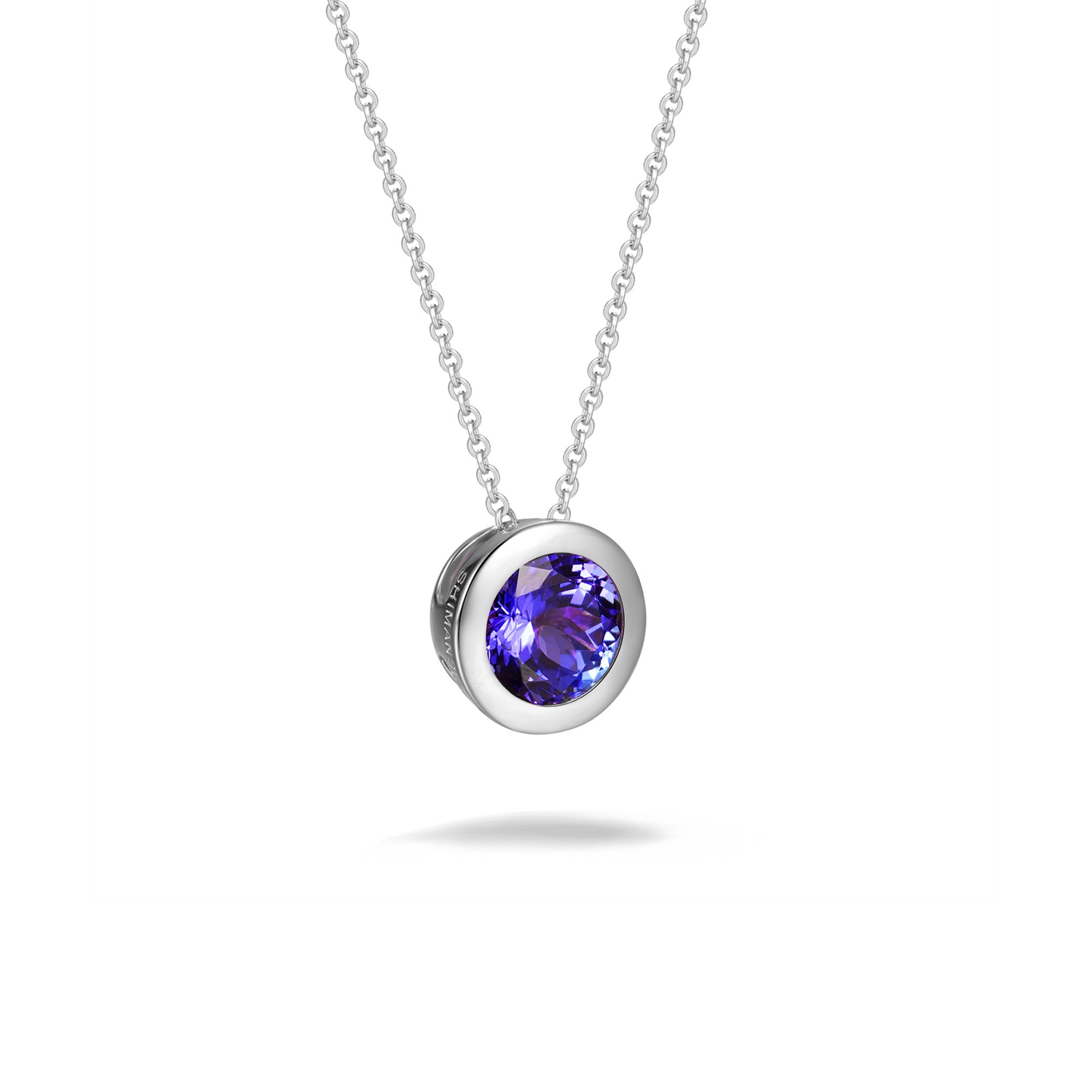 Round Tanzanite Bezel set Pendant