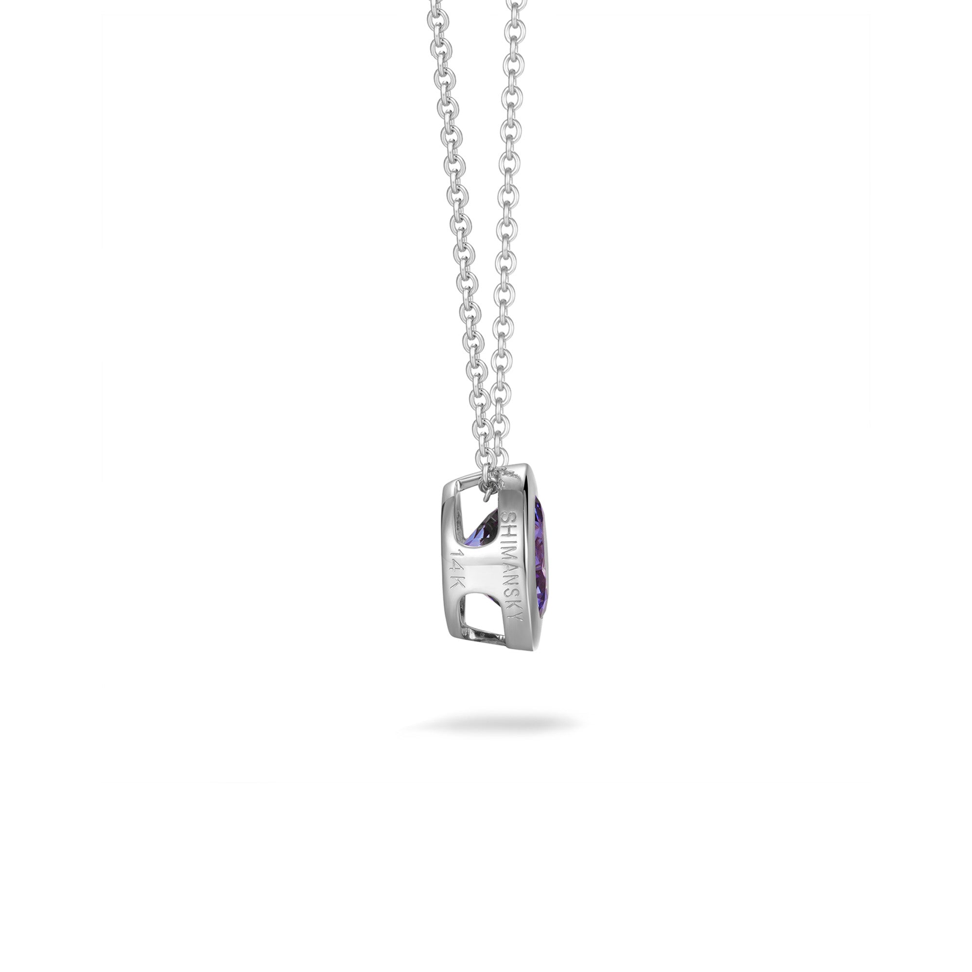 Round Tanzanite Bezel set Pendant